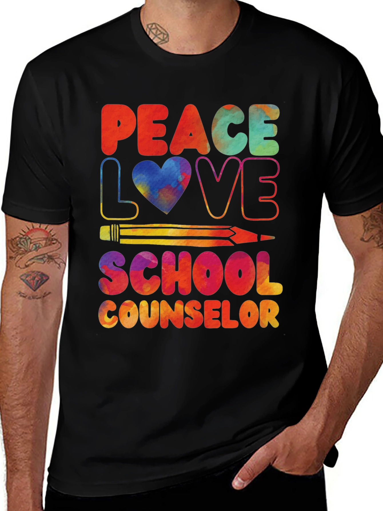 Variant 29 of Peace Love School Counselor T-Shirt