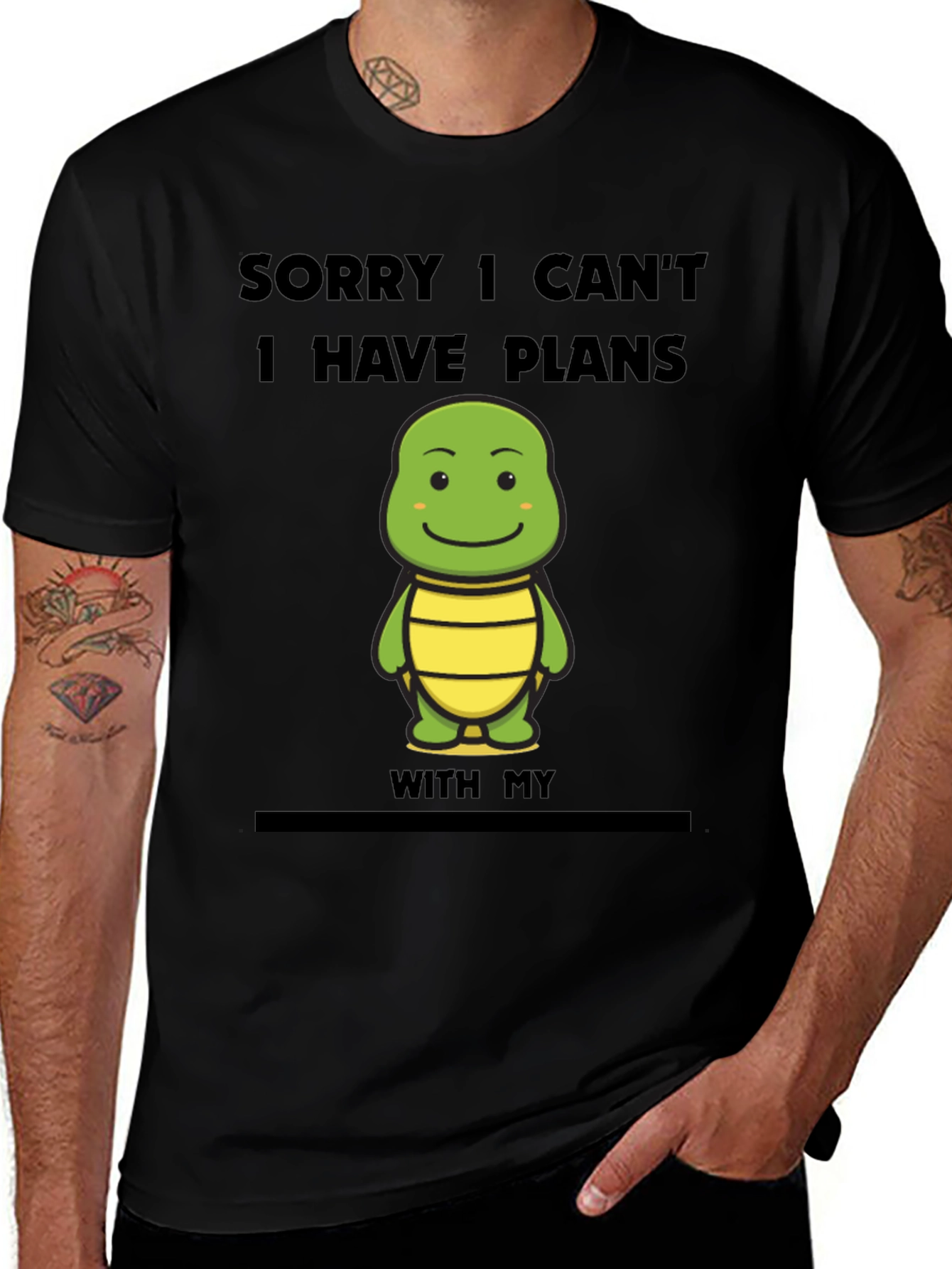 Variant 6 of Sorry I Can't I Have Plans With My Turtle T-Shirt