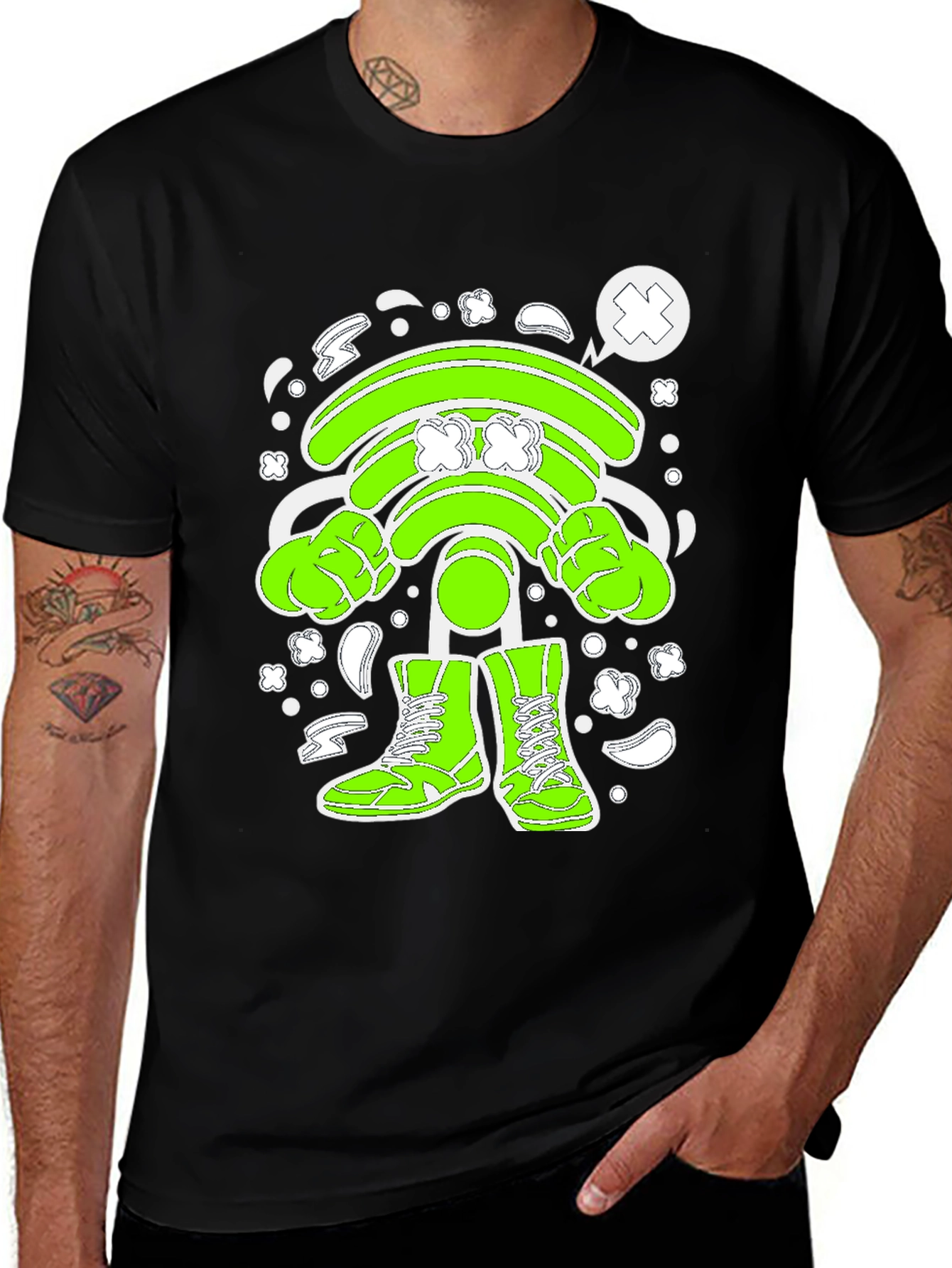 Variant 23 of Funny Wifi Cartoon Graphic T-Shirt