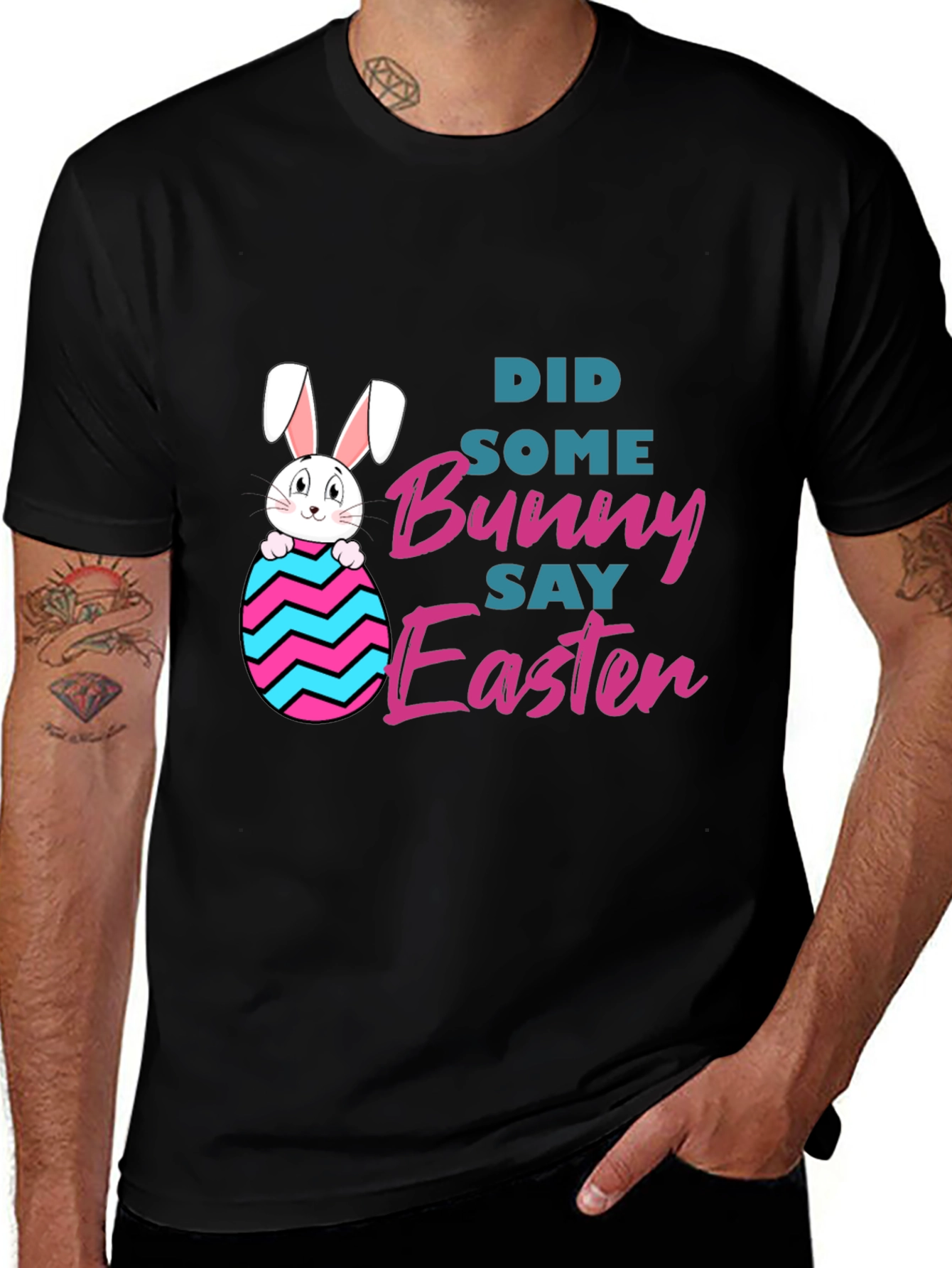 Bunny Say Easter Graphic T-Shirt