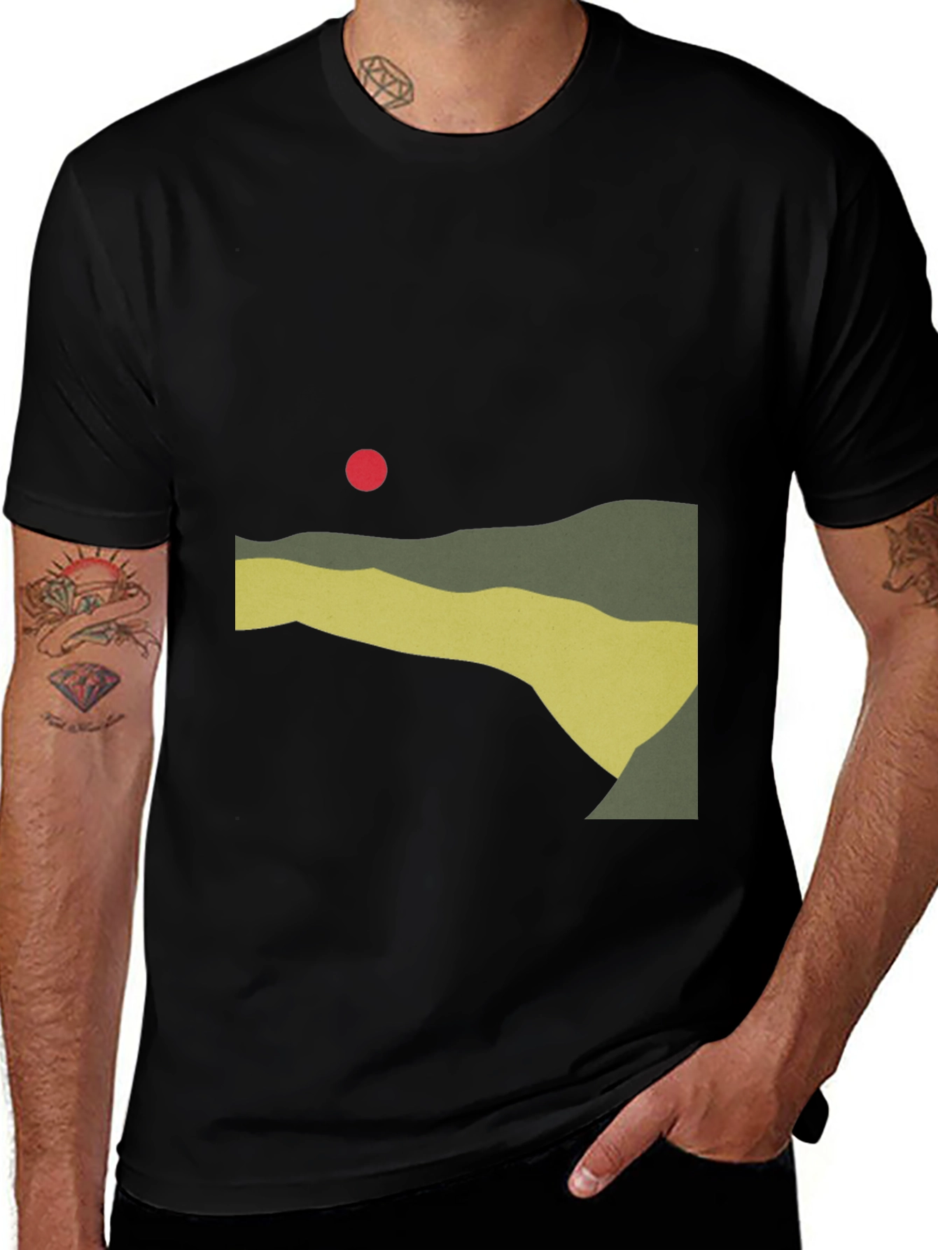 Abstract Landscape Graphic T-Shirt
