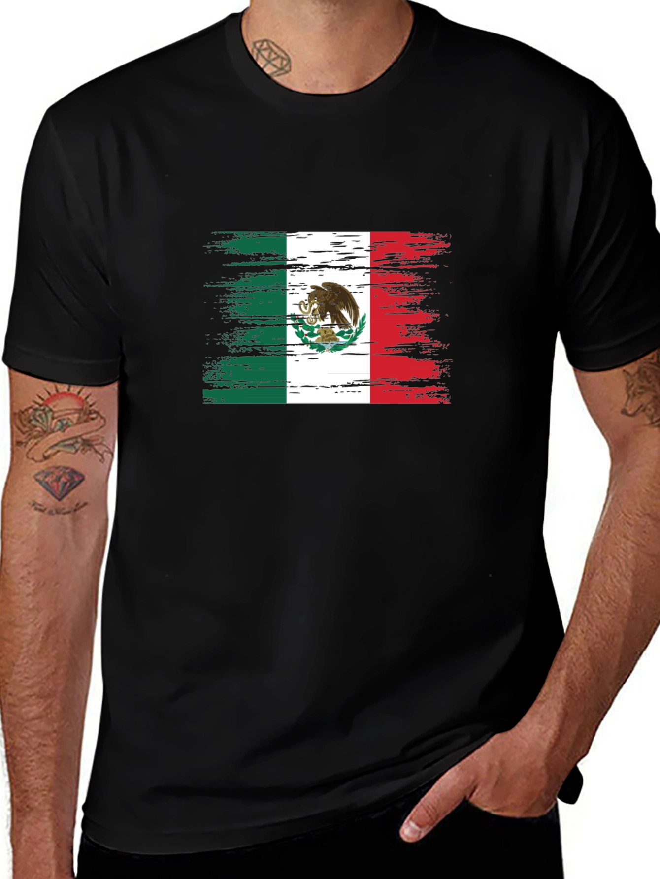 Mexico Flag T-Shirt - Distressed Graphic Tee