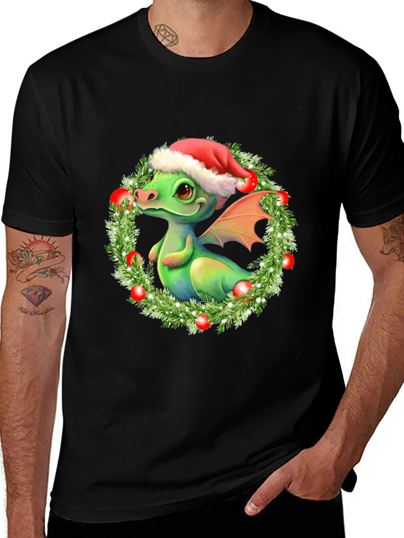 Festive Dragon Christmas T-Shirt