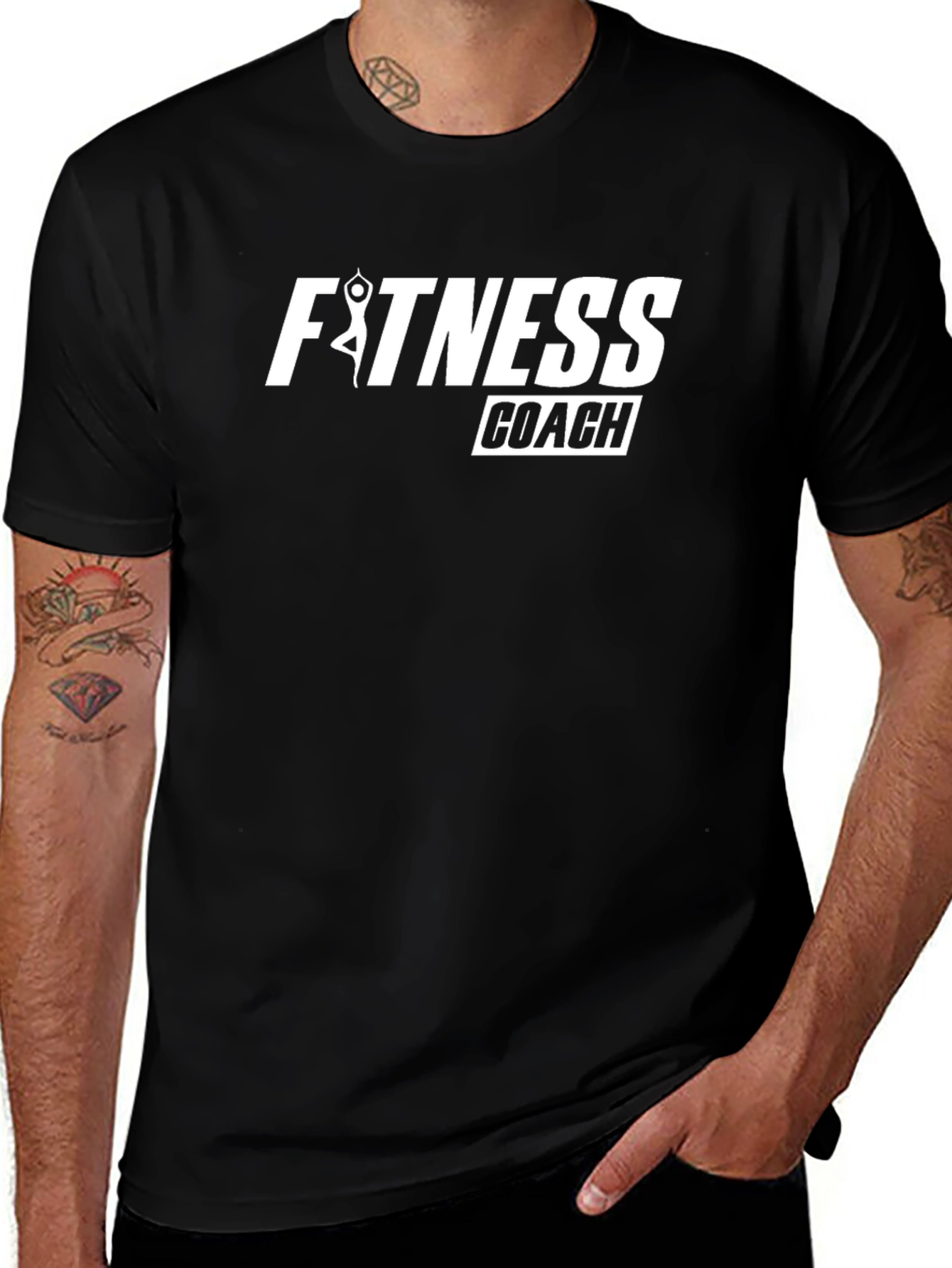 Variant 15 of Fitness Coach Graphic Tee - Black