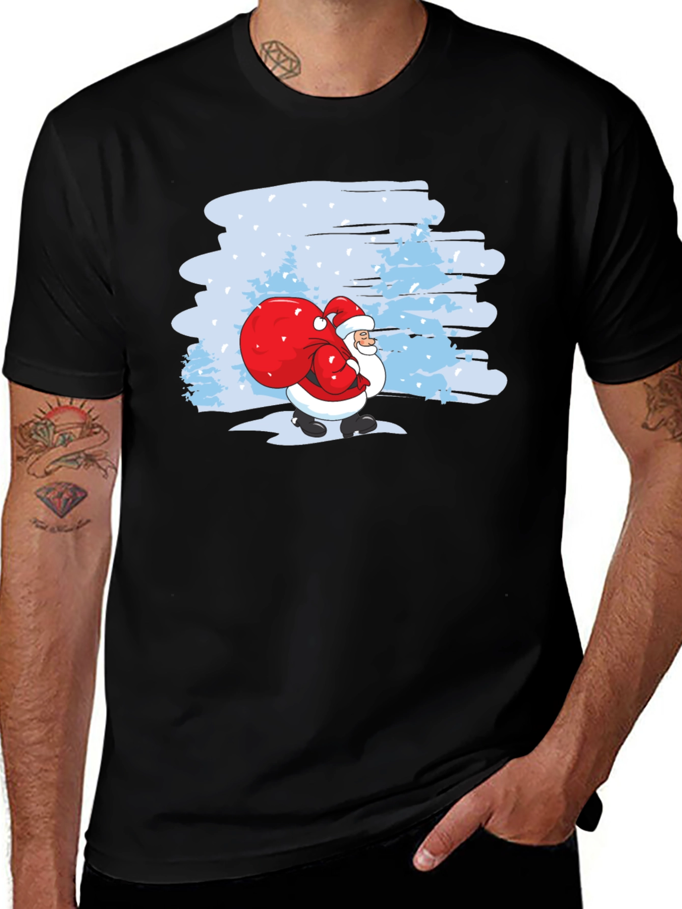 Festive Santa T-Shirt - Holiday Cheer!