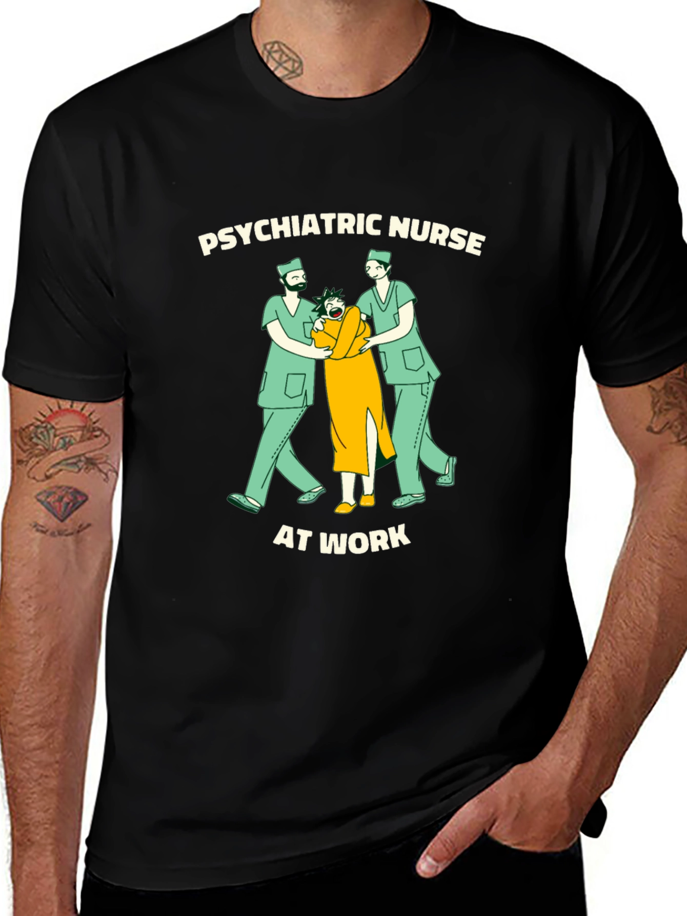 Psychiatric Nurse At Work Graphic T-Shirt