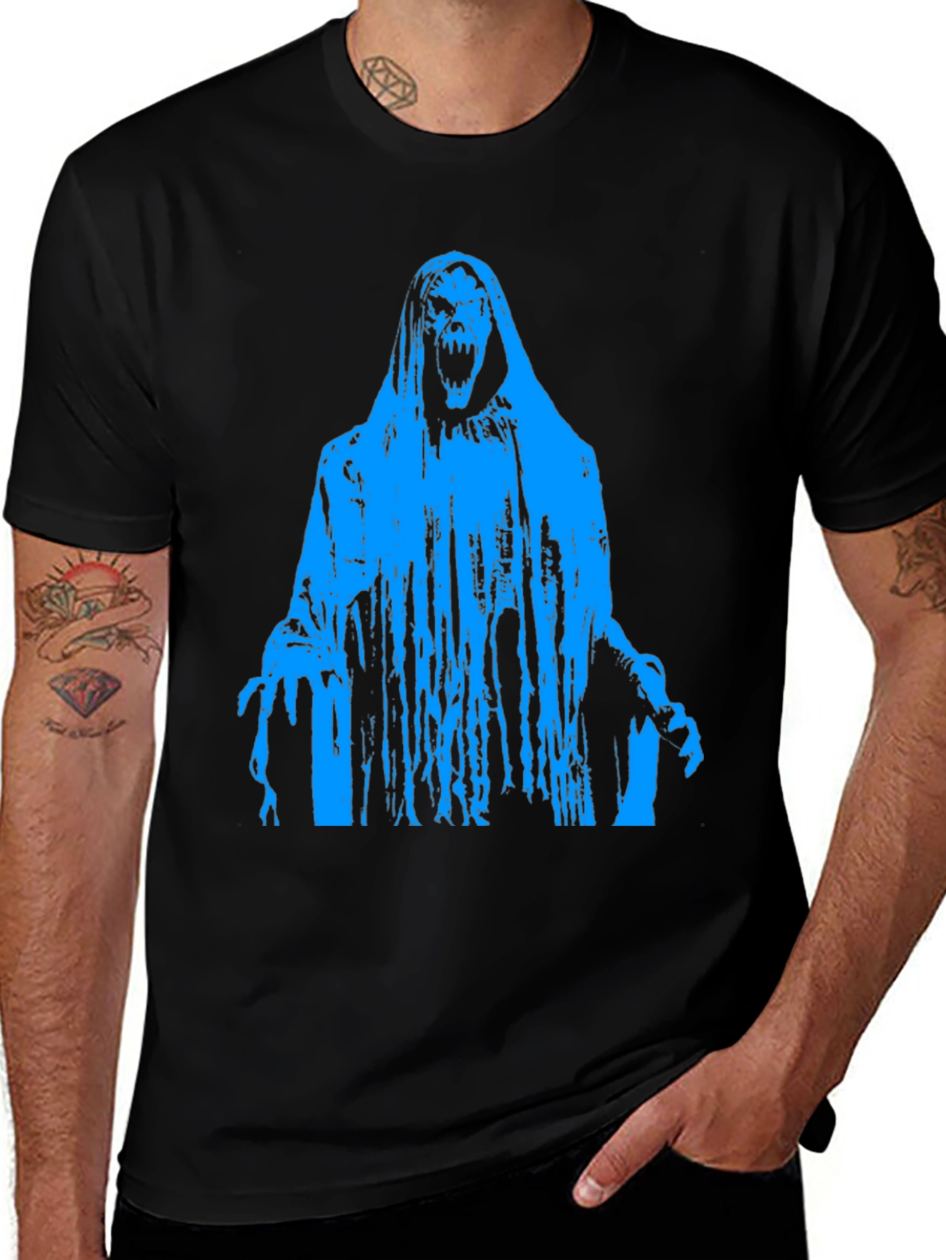 Variant 30 of Grim Reaper Graphic T-Shirt - Black