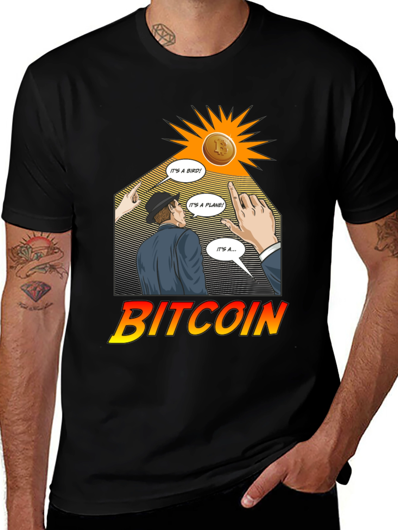 Variant 29 of Bitcoin Superman T-Shirt Crypto Tee 