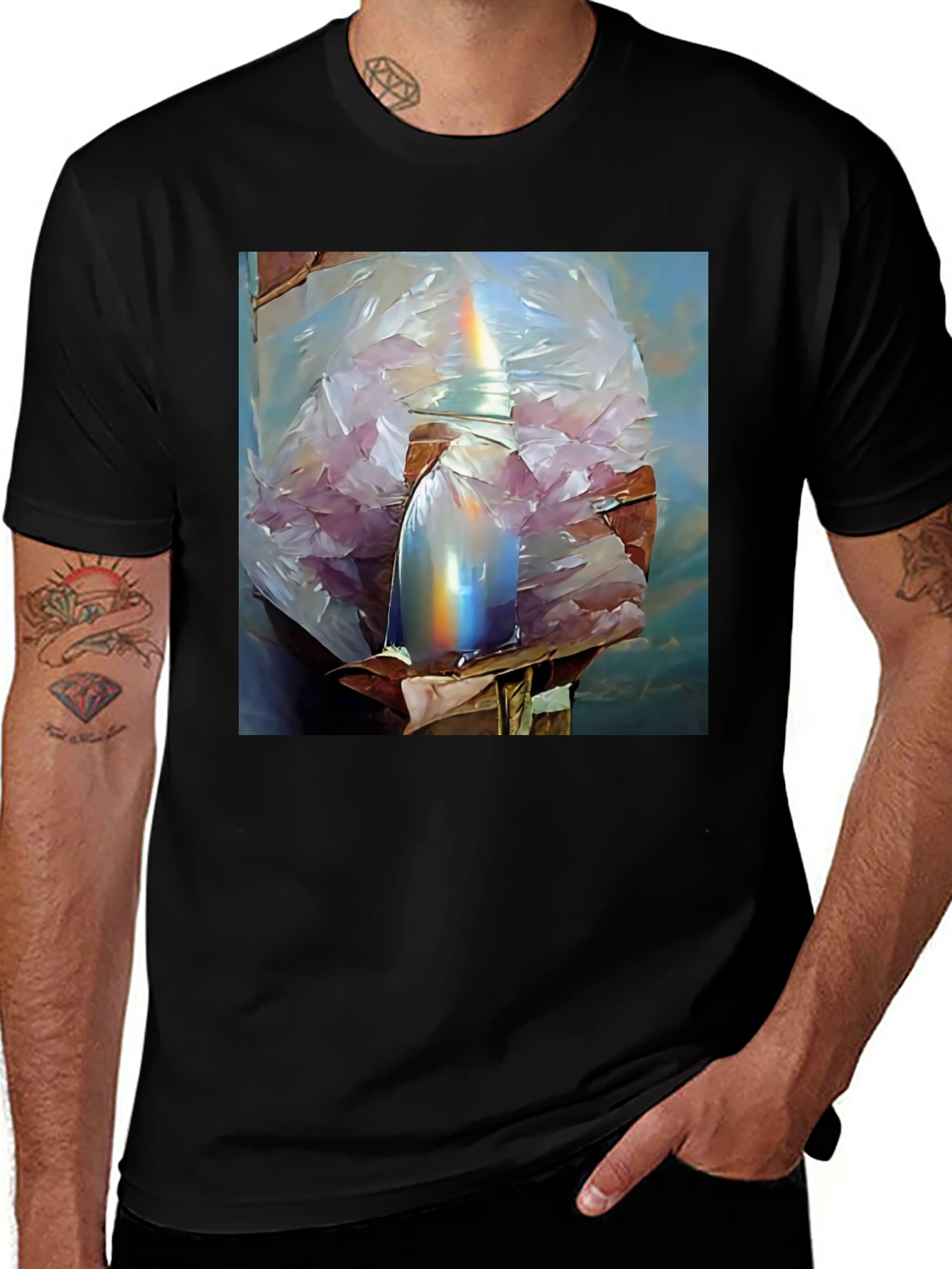 Variant 5 of Rainbow Prism Jar Graphic Tee
