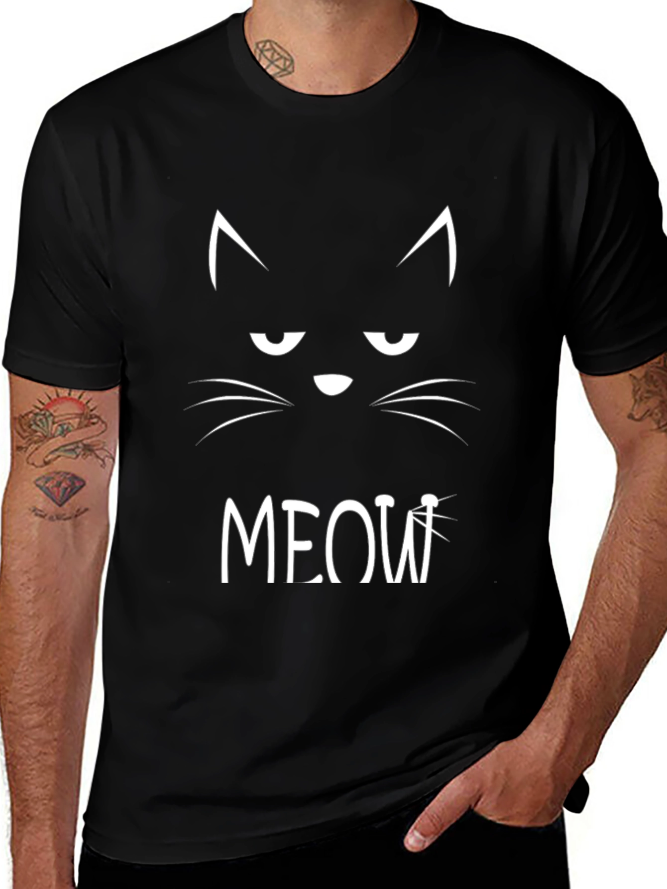 Variant 16 of Grumpy Cat MEOW Black T-Shirt