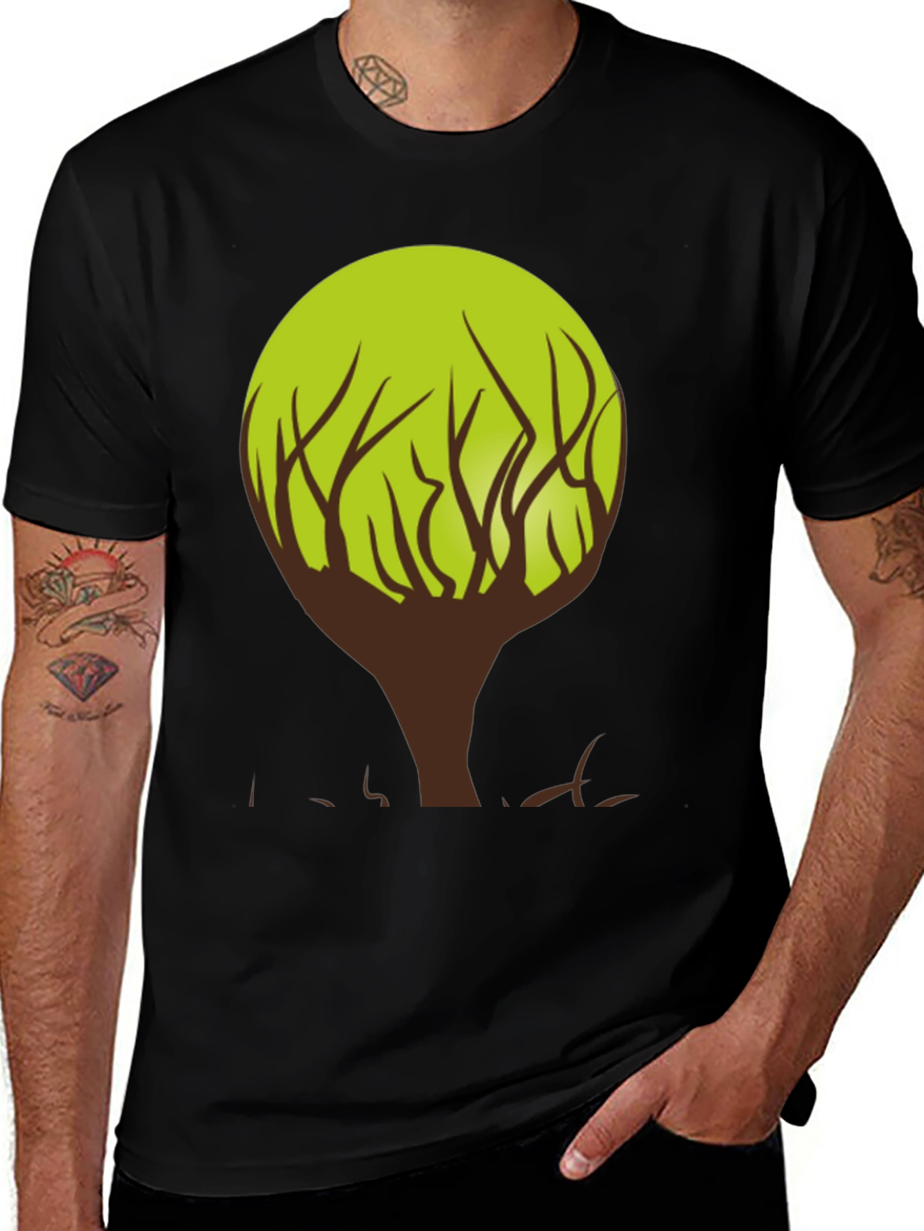Variant 14 of Modern Tree Graphic T-Shirt