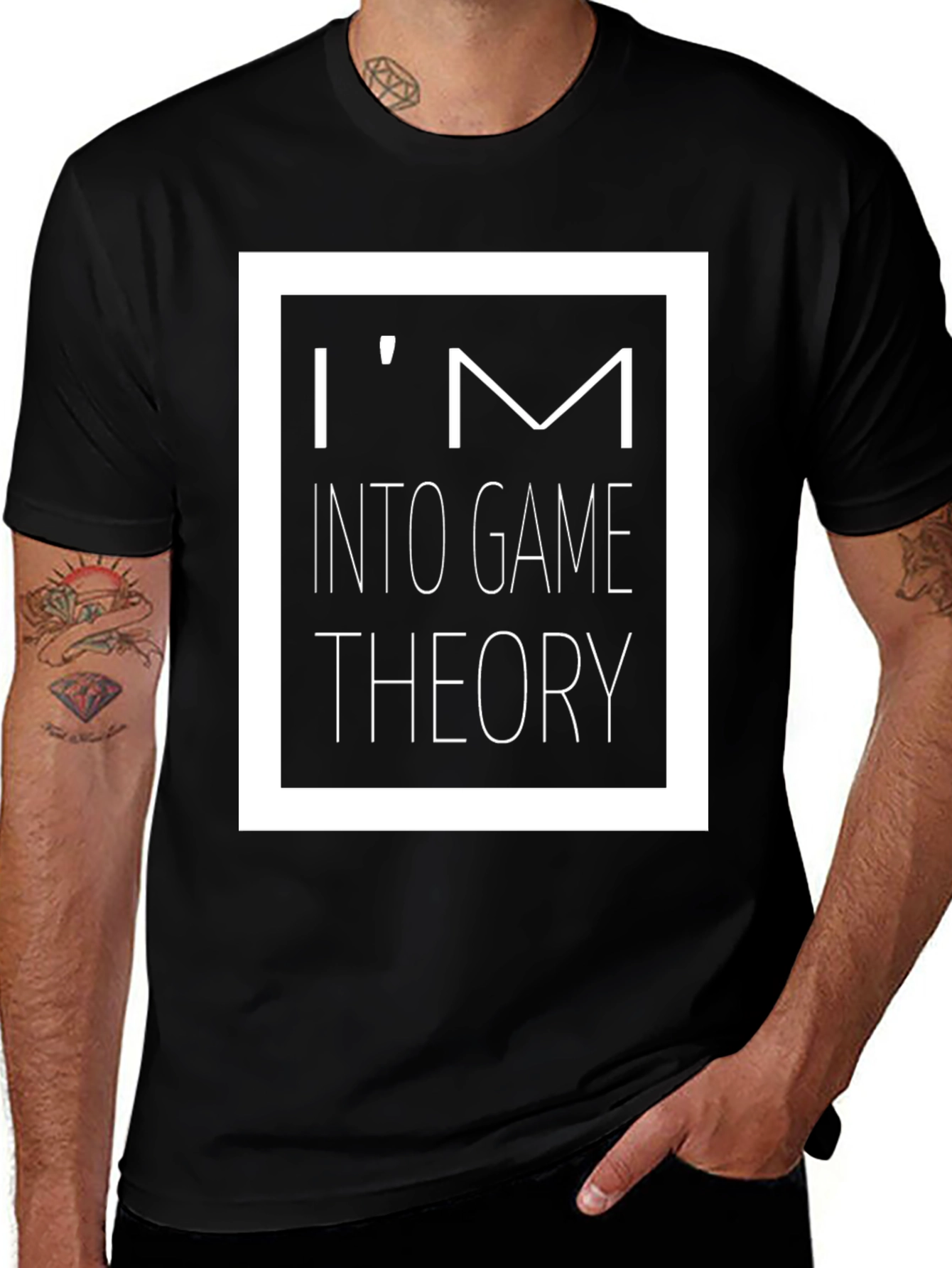 Variant 14 of I'm Into Game Theory Black Graphic T-Shirt