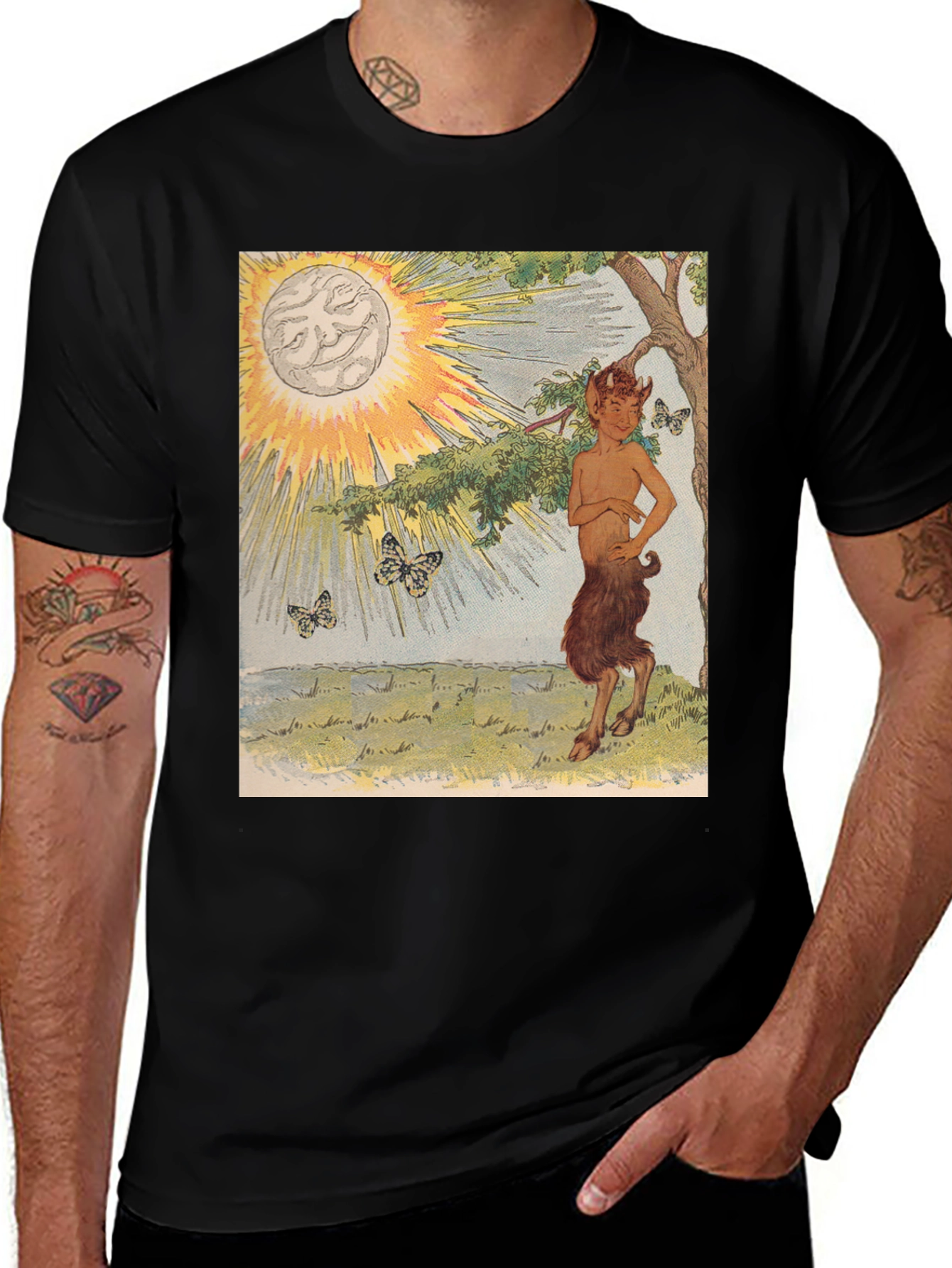 Variant 17 of Mythical Faun Graphic Tee - Unique Fantasy Shirt
