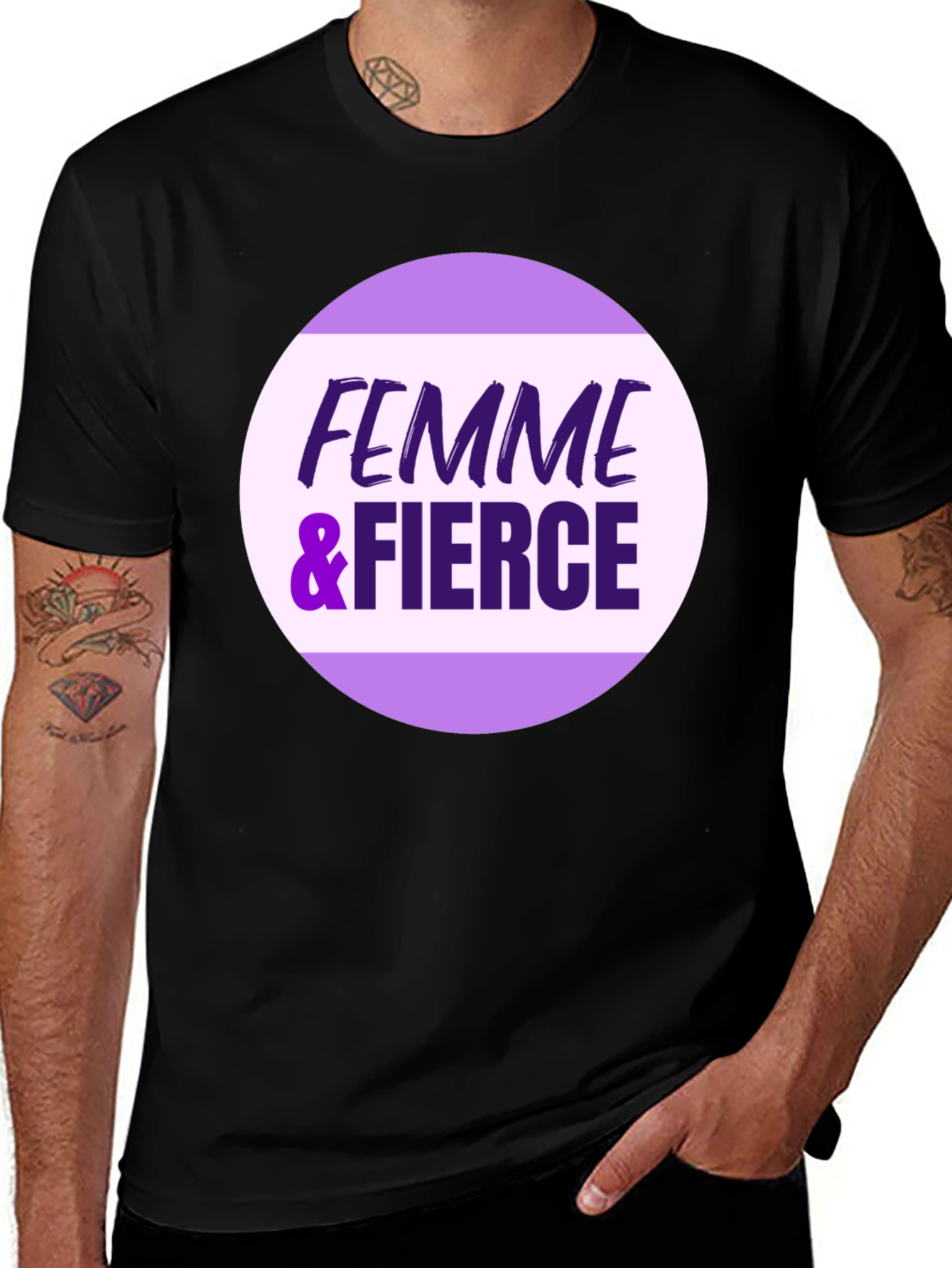 Variant 7 of Femme & Fierce Graphic Tee - Empowerment Shirt