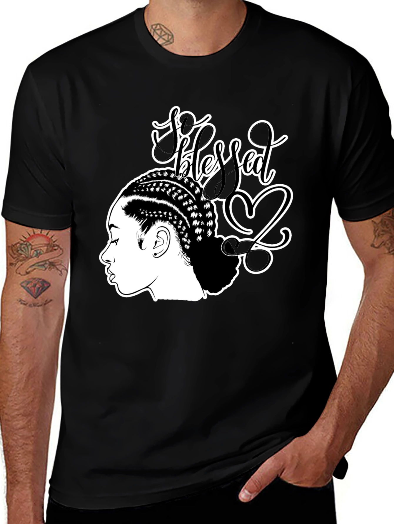 Variant 24 of So Blessed Graphic Print T-Shirt - Black