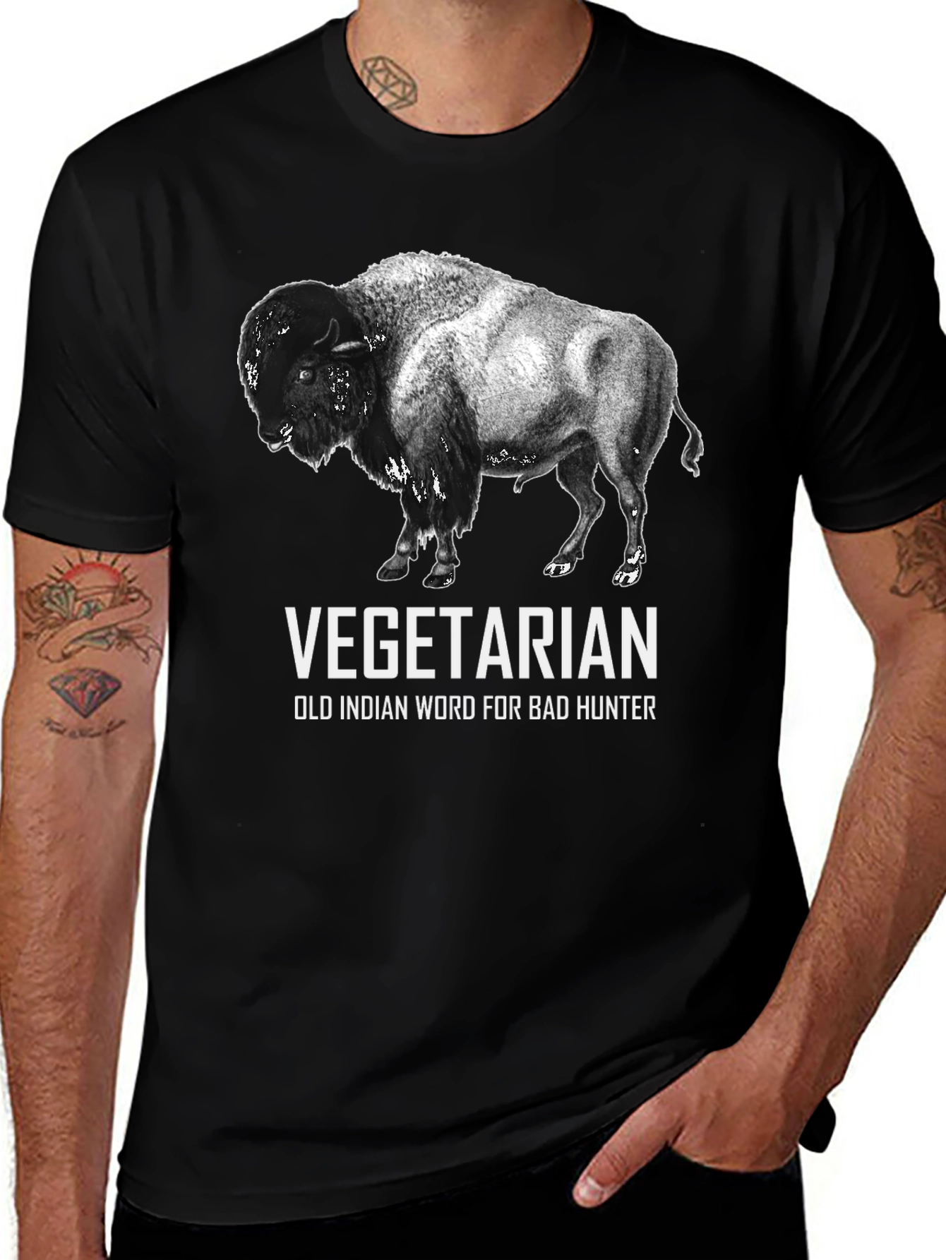 Variant 26 of Vegetarian Buffalo T-Shirt - Bad Hunter Tee