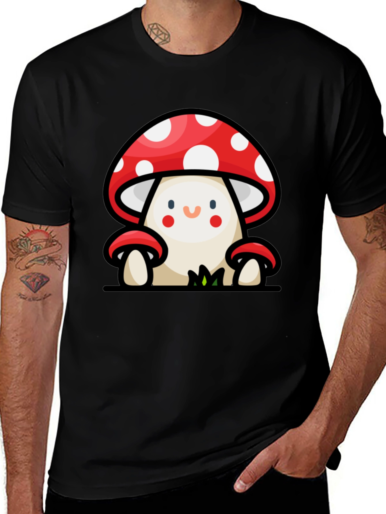 Variant 2 of Mushroom Cartoon Graphic Tee