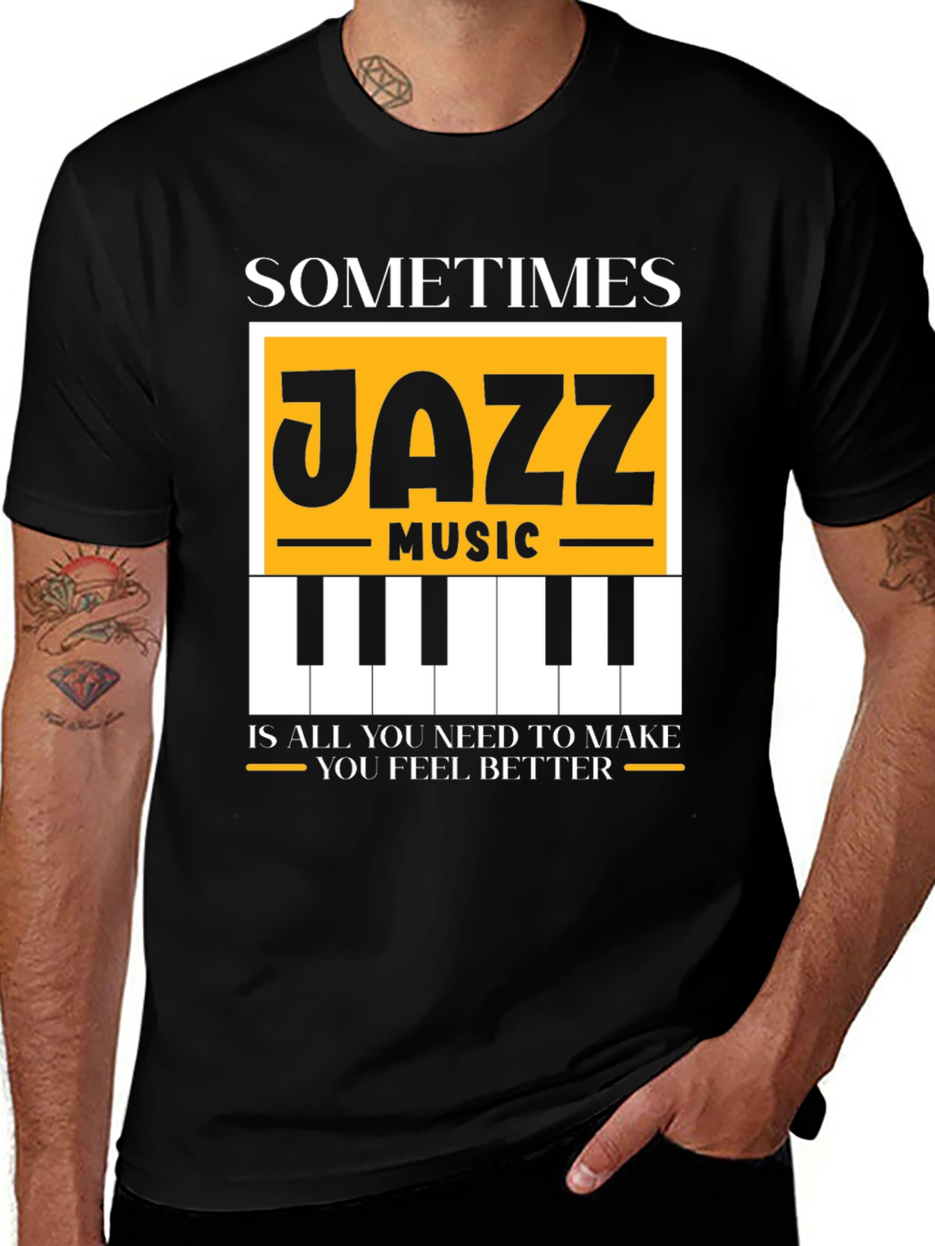 Variant 19 of Jazz Music Graphic Tee - Sometimes All You Need T-Shirt