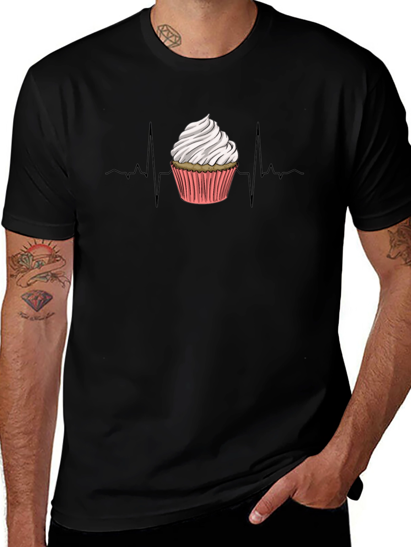 Variant 30 of Cupcake Heartbeat Graphic Tee