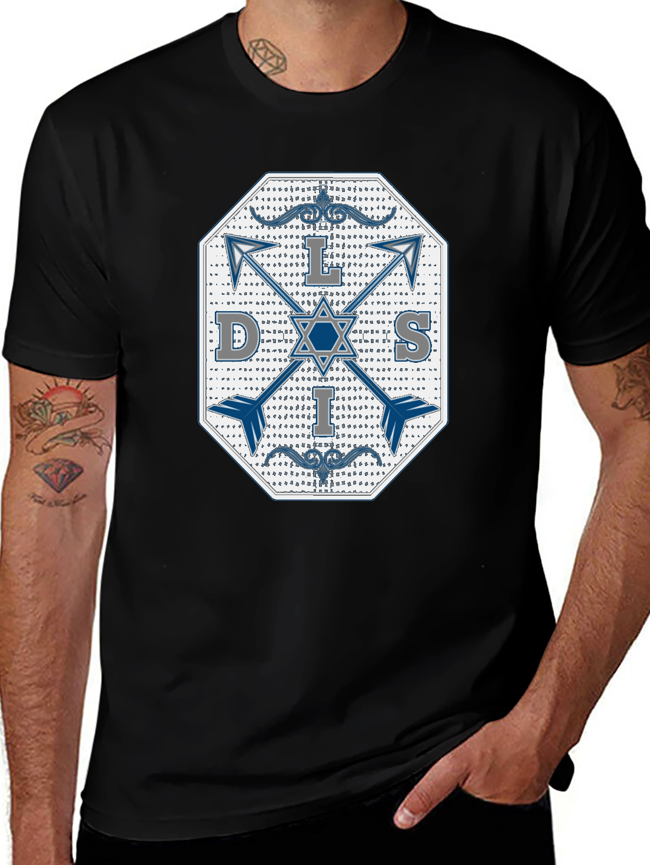 Variant 30 of DLI Jewish Star Arrows T-Shirt