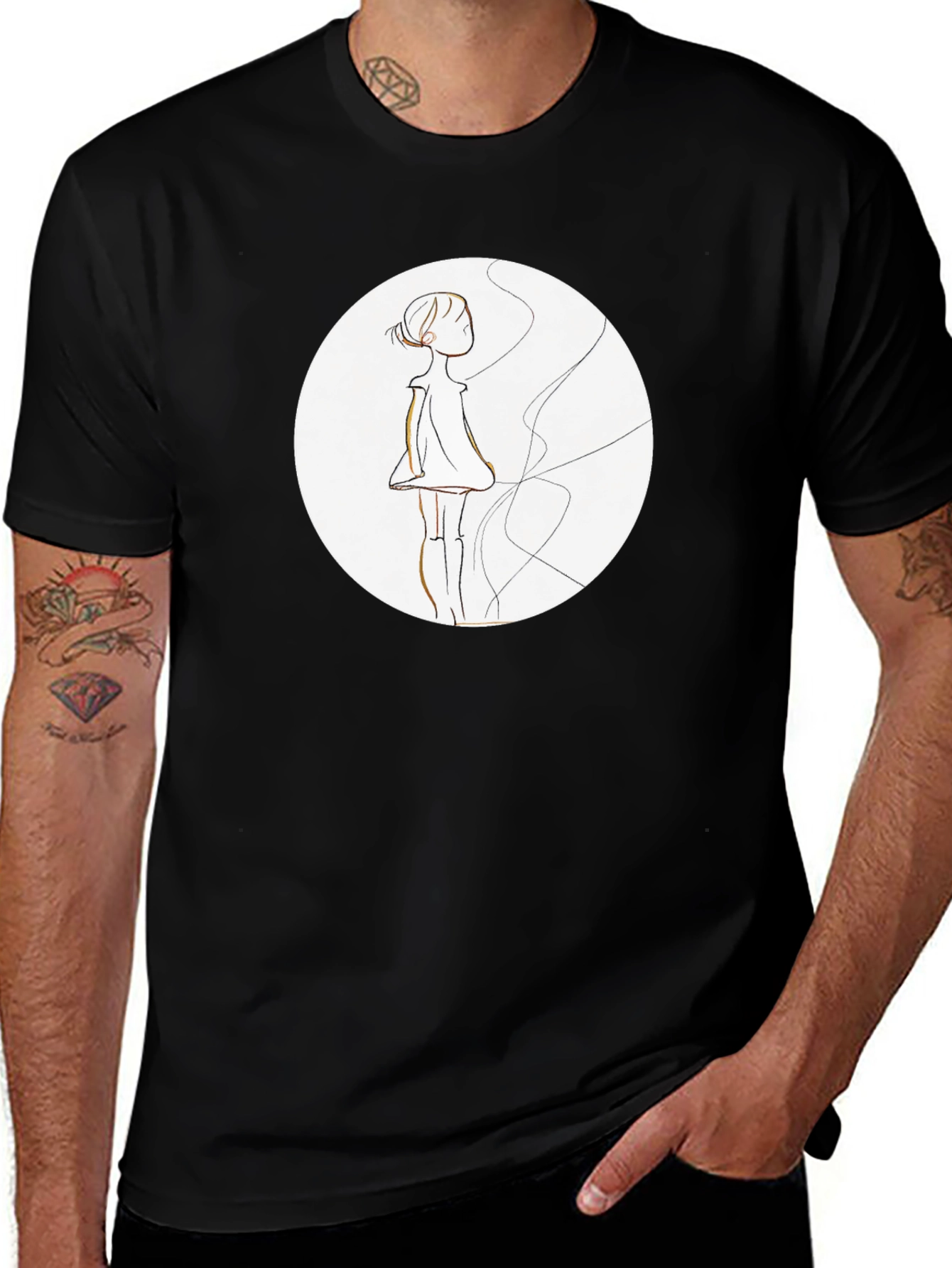 Variant 8 of Artistic Silhouette Graphic Tee
