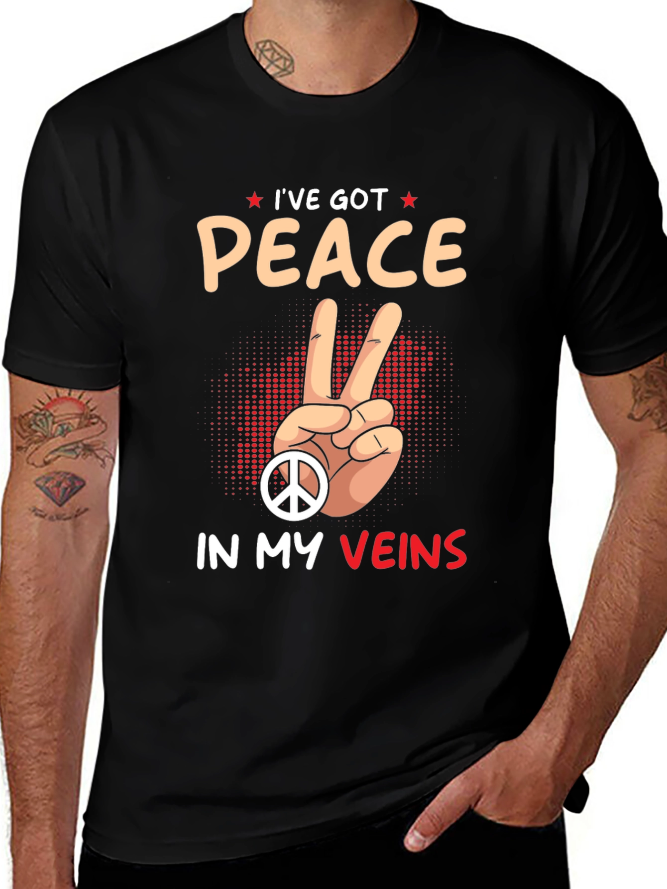 Variant 29 of Peace in My Veins Graphic Tee