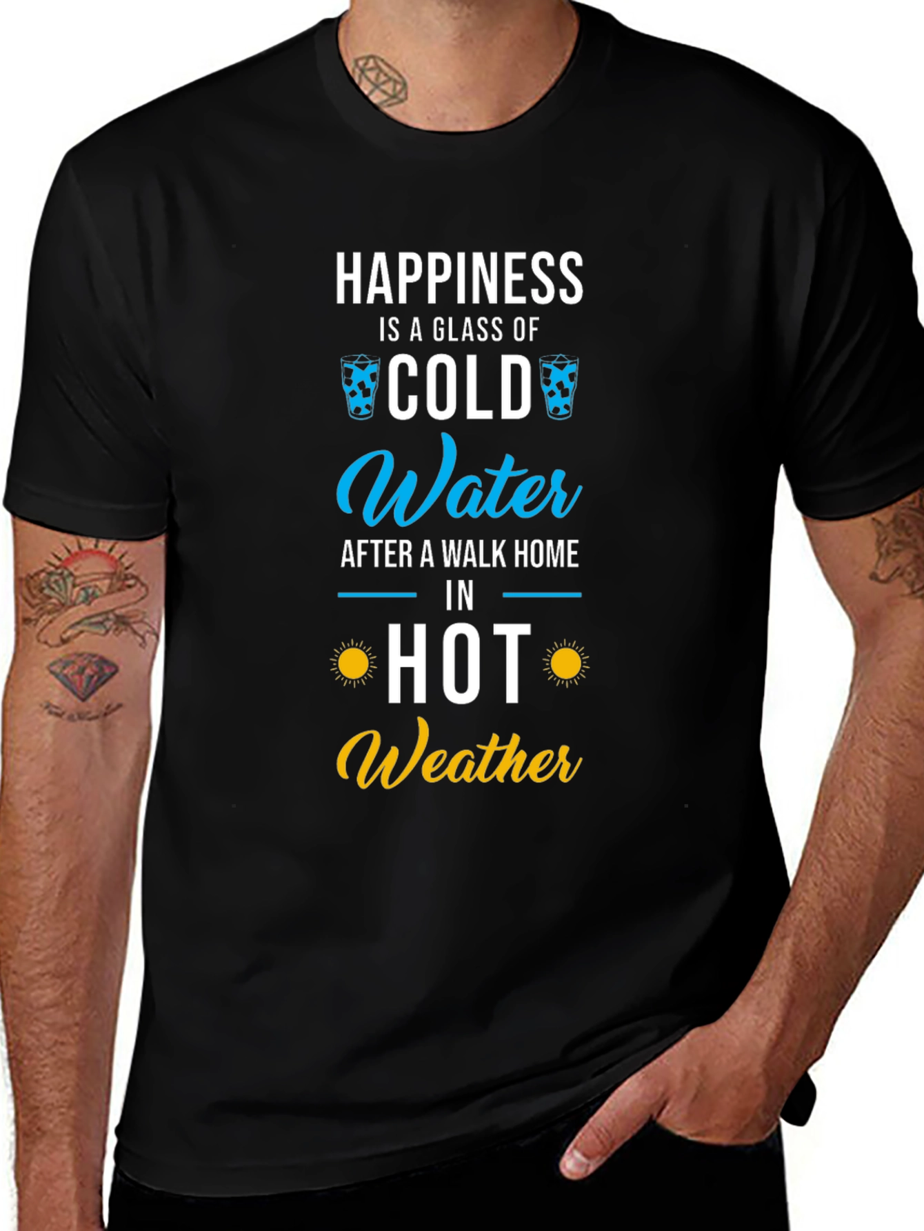 Variant 3 of Happiness Cold Water T-Shirt - Summer Fun!