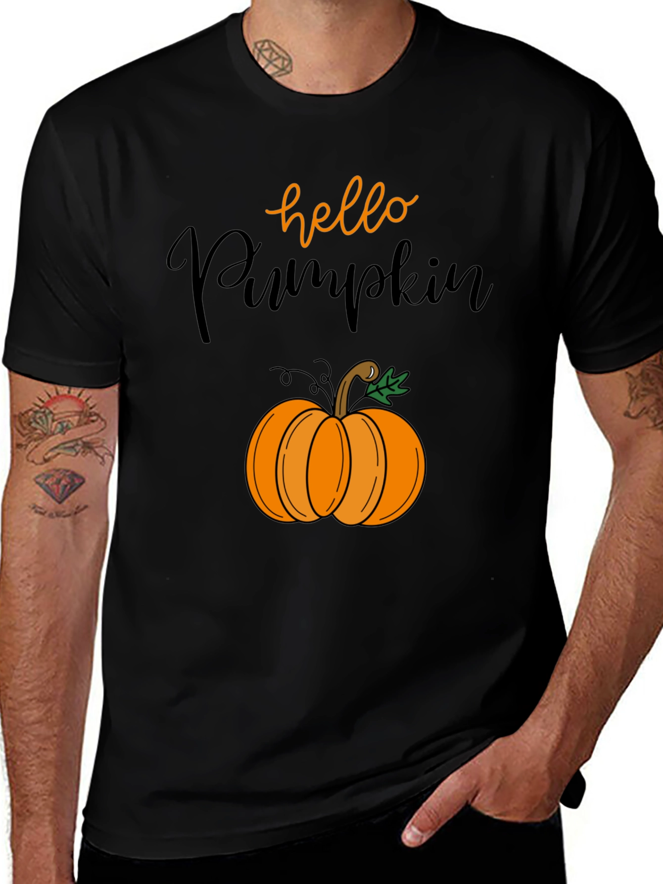 Hello Pumpkin T-Shirt - Fall Themed Tee