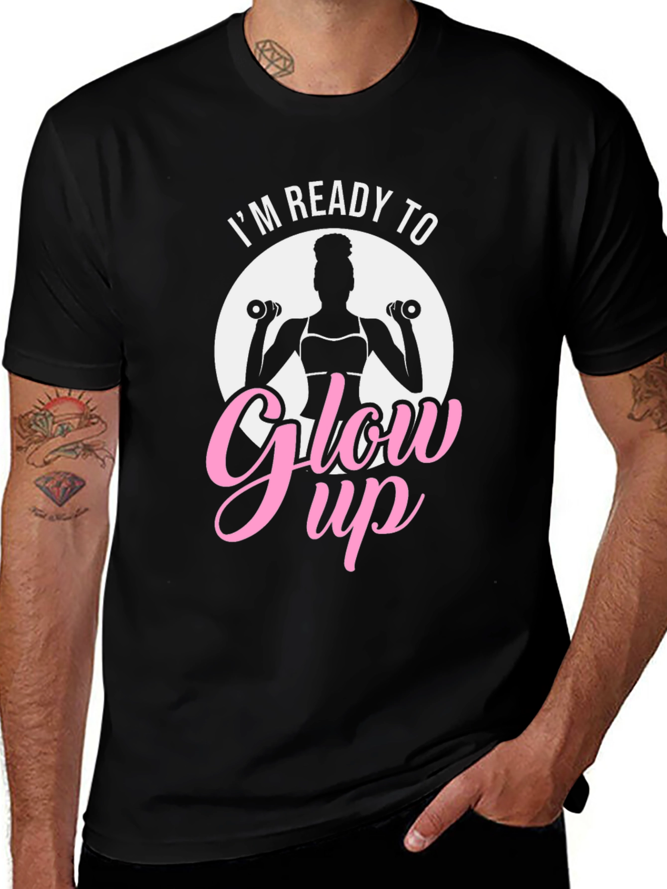 Variant 15 of Ready to Glow Up Black T-Shirt