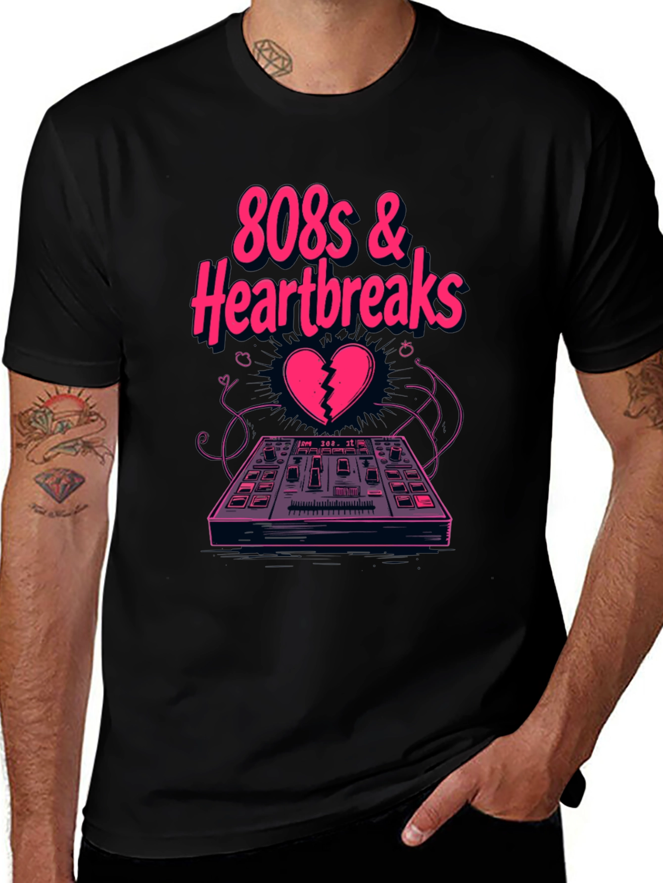 Variant 16 of 808s & Heartbreaks Black Graphic Tee