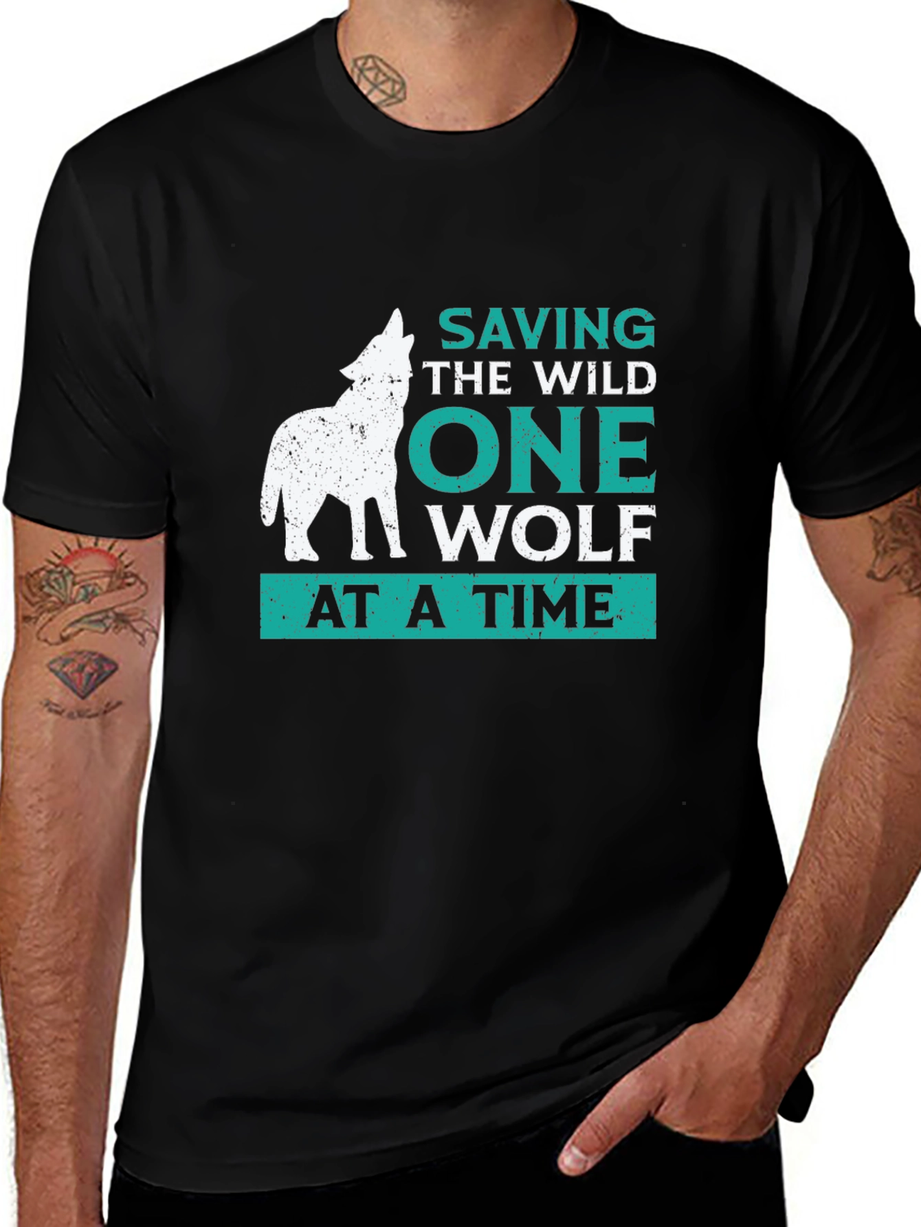 Variant 17 of Saving The Wild One Wolf at a Time T-Shirt