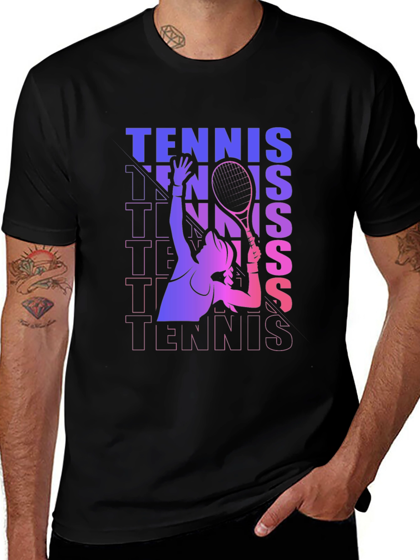 Variant 13 of Tennis Player Graphic Tee