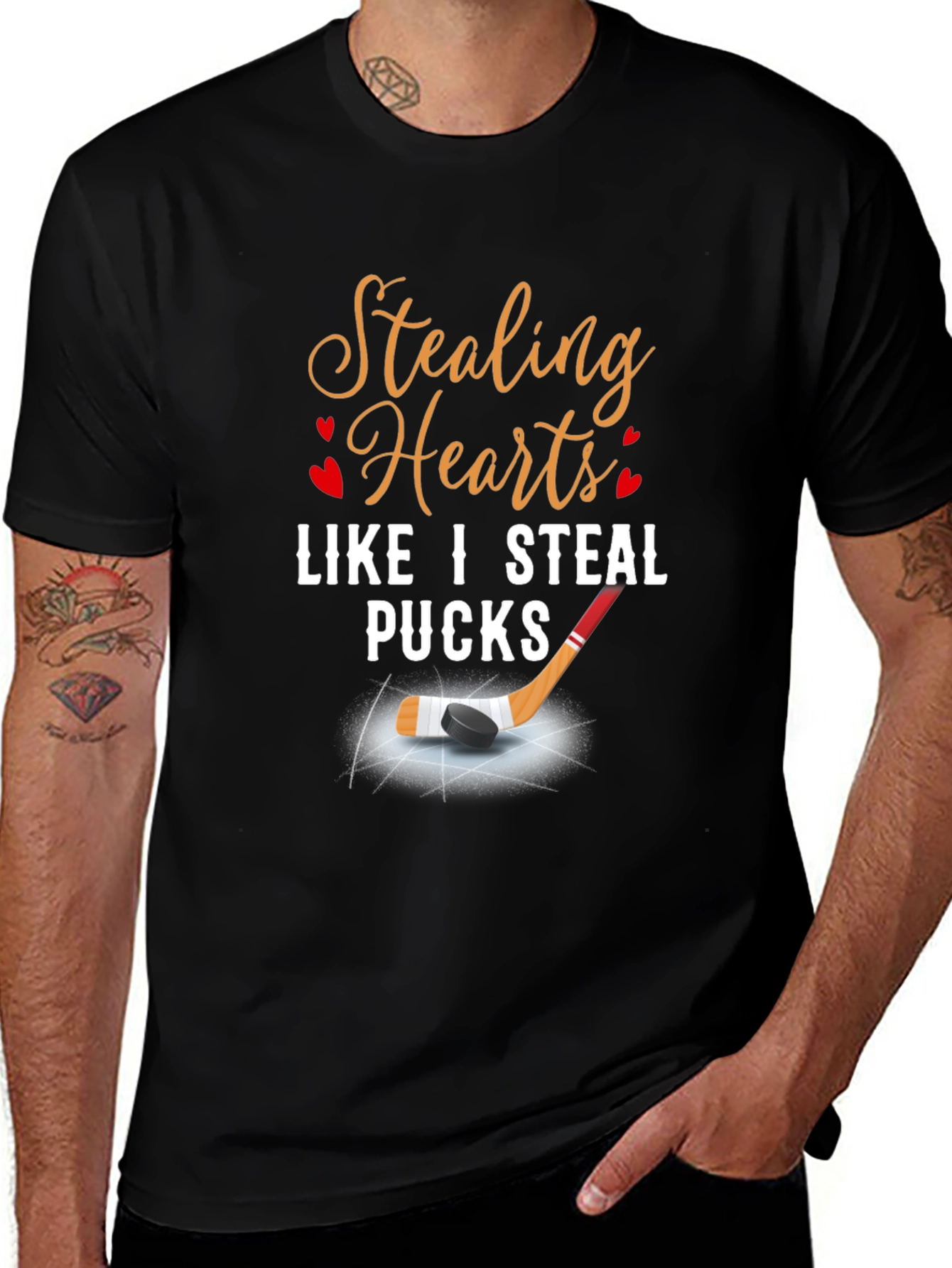 Variant 15 of Stealing Hearts Like I Steal Pucks T-Shirt