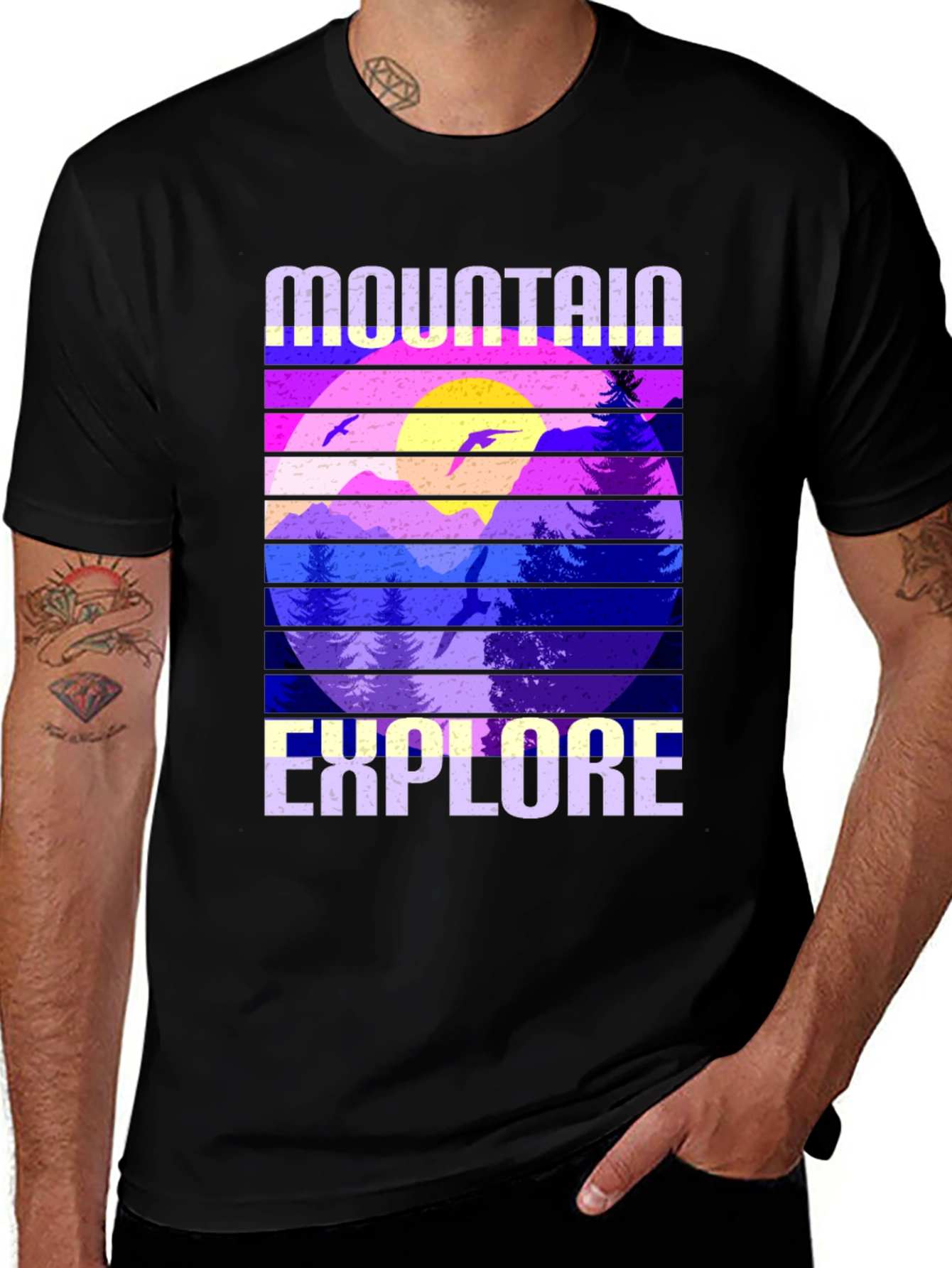 Variant 12 of Mountain Explore Graphic Tee - Black