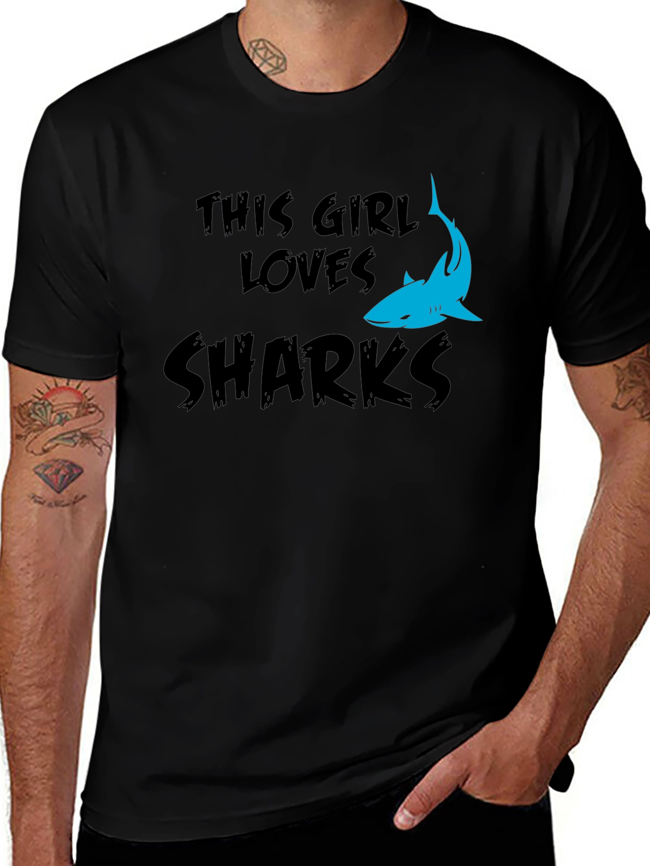 This Girl Loves Sharks Graphic Tee - Unisex