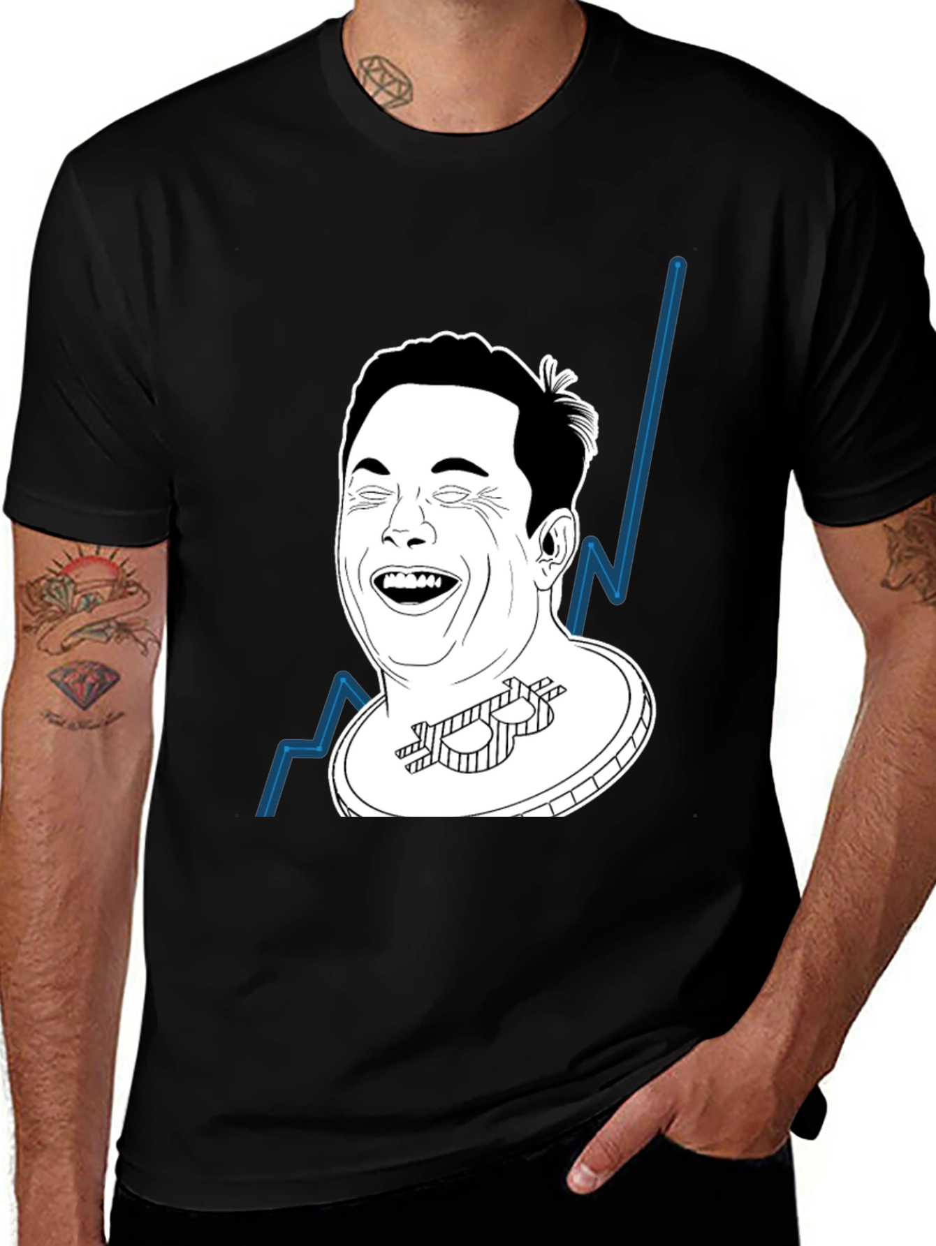Variant 6 of Bitcoin Elon Musk Funny Crypto T-Shirt