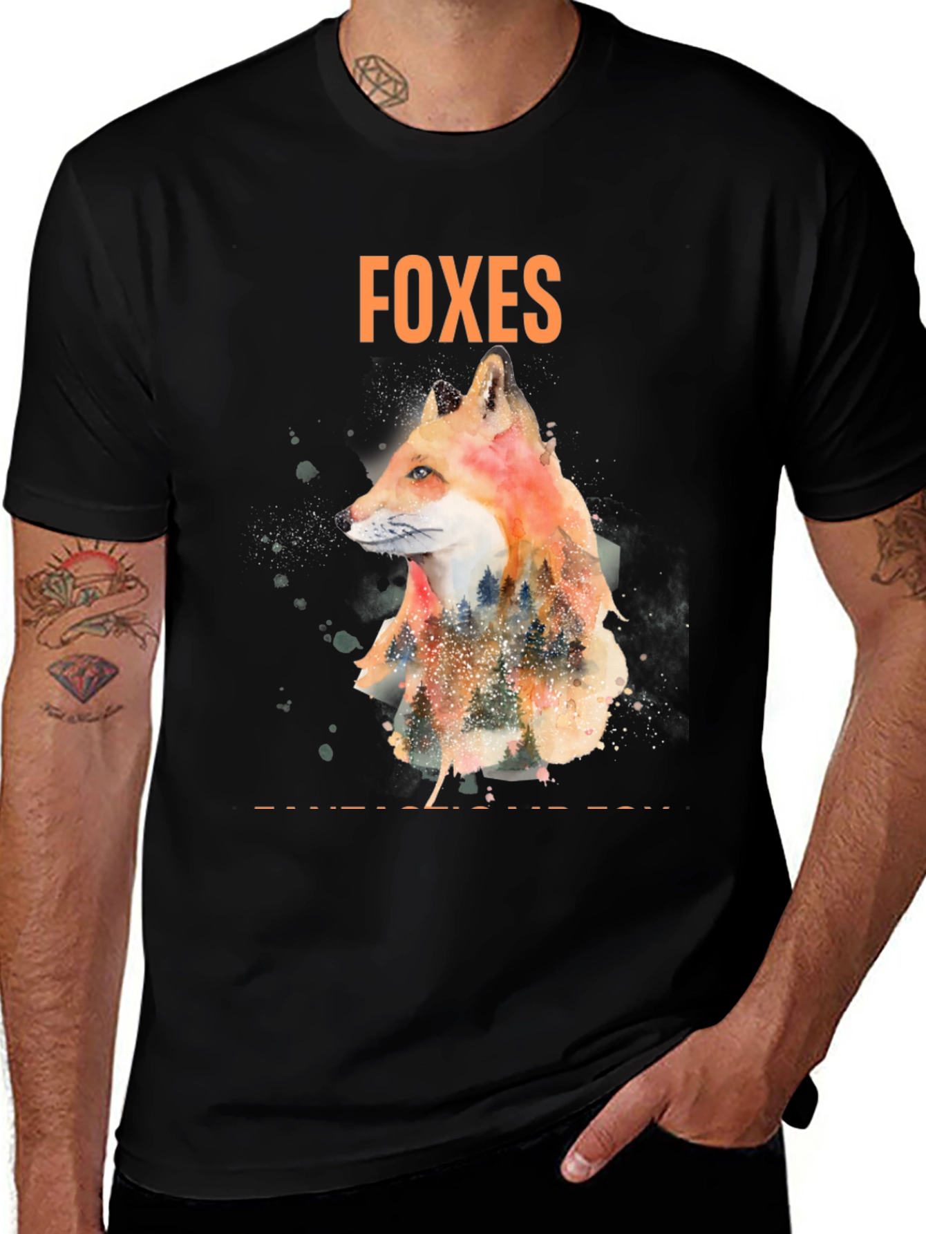 Variant 29 of Foxes Graphic Tee - Nature Inspired Design