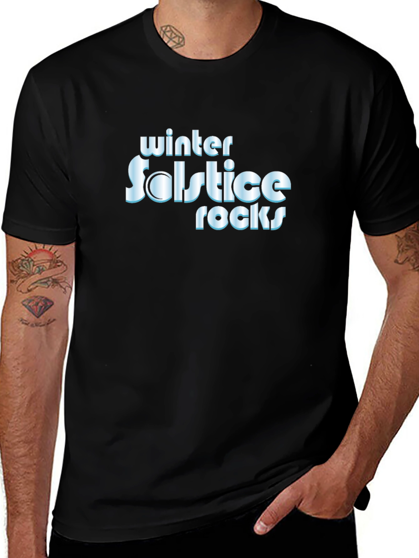 Variant 16 of Winter Solstice Rocks Black Graphic Tee