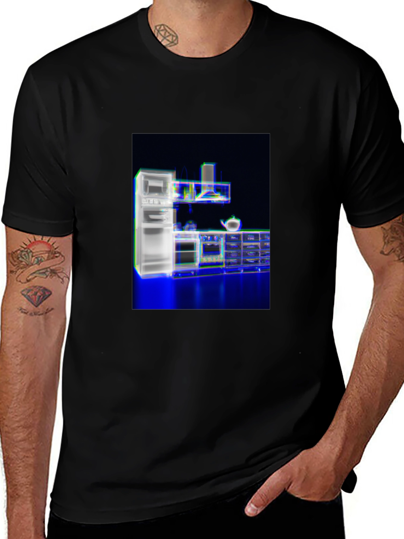 Variant 29 of Modern Kitchen Blueprint T-Shirt