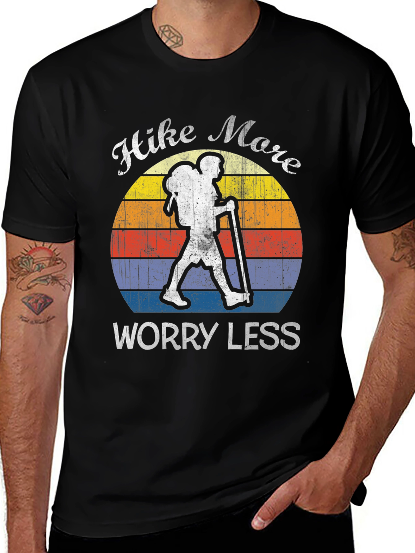 Variant 19 of Hike More Worry Less Graphic T-Shirt