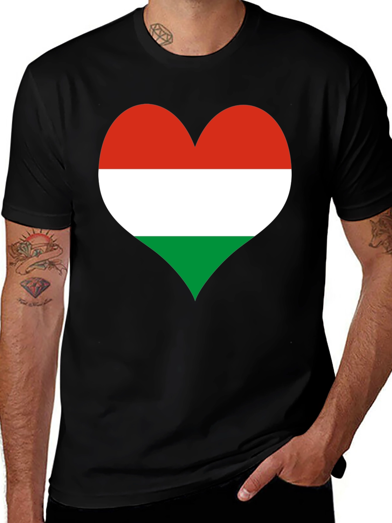 Hungary Flag Heart T-Shirt