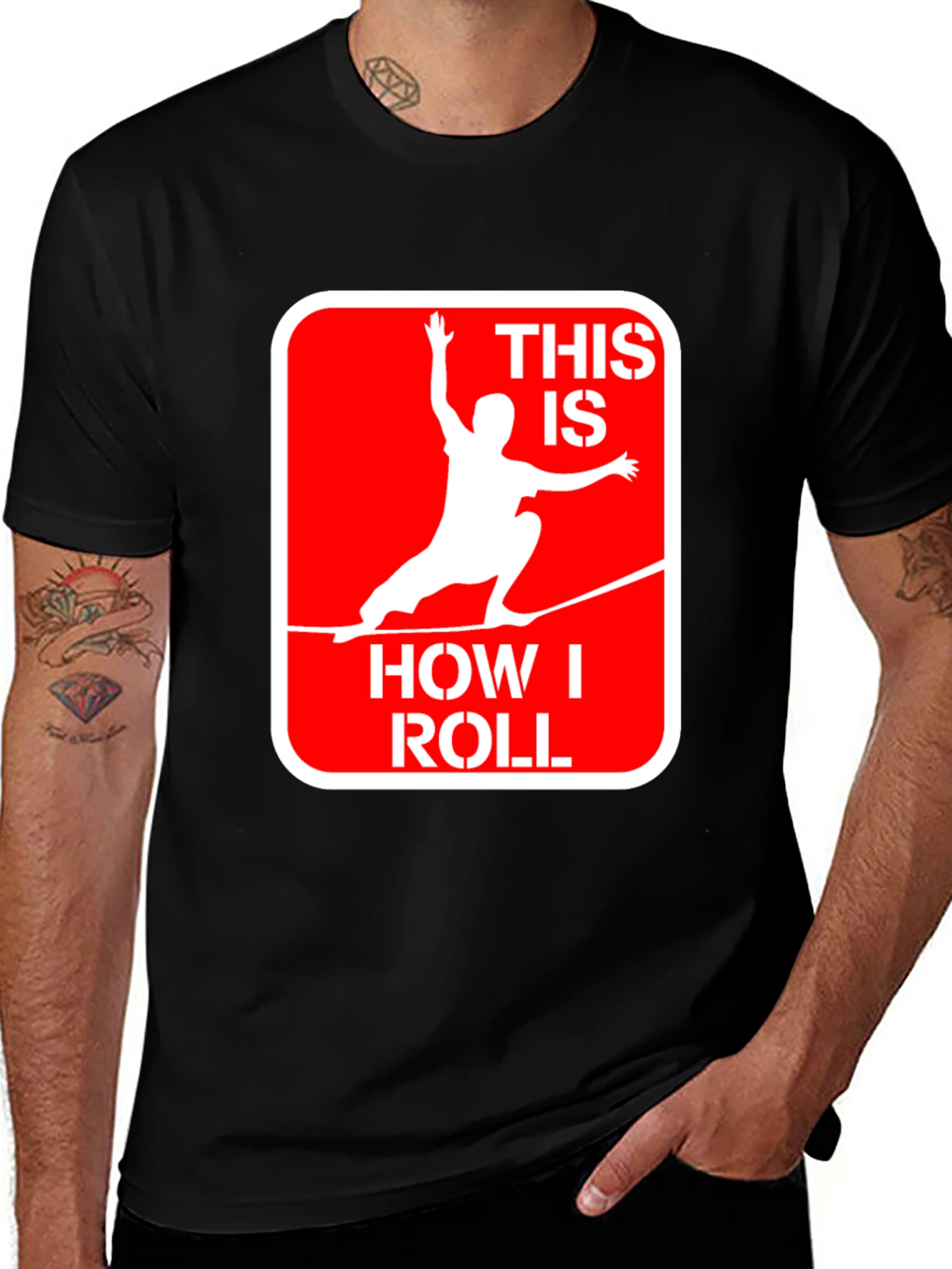 Variant 7 of This Is How I Roll Slackline Graphic Tee