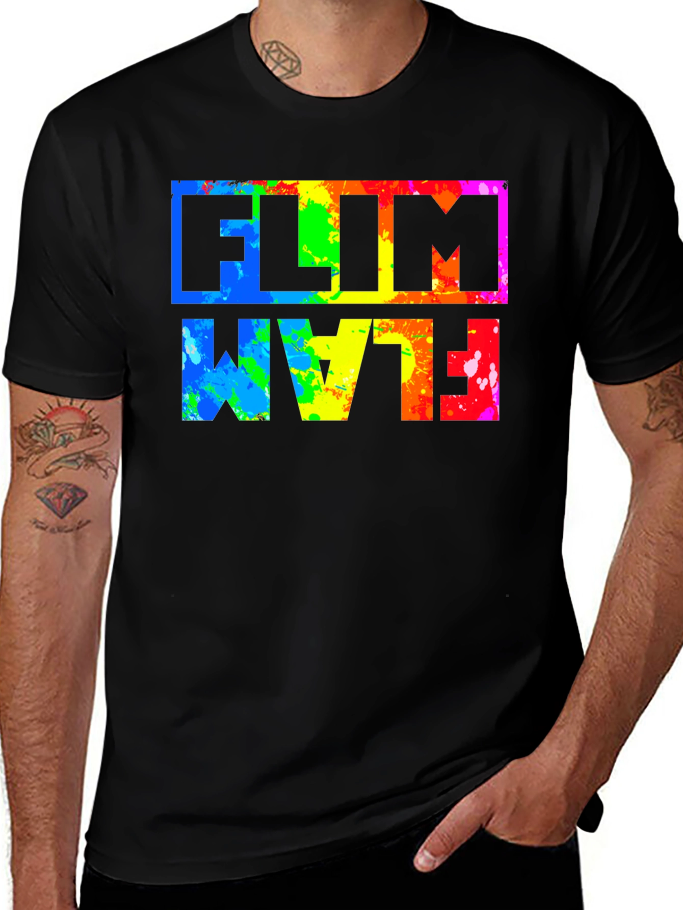 Variant 12 of Flim Flam Rainbow Graphic T-Shirt