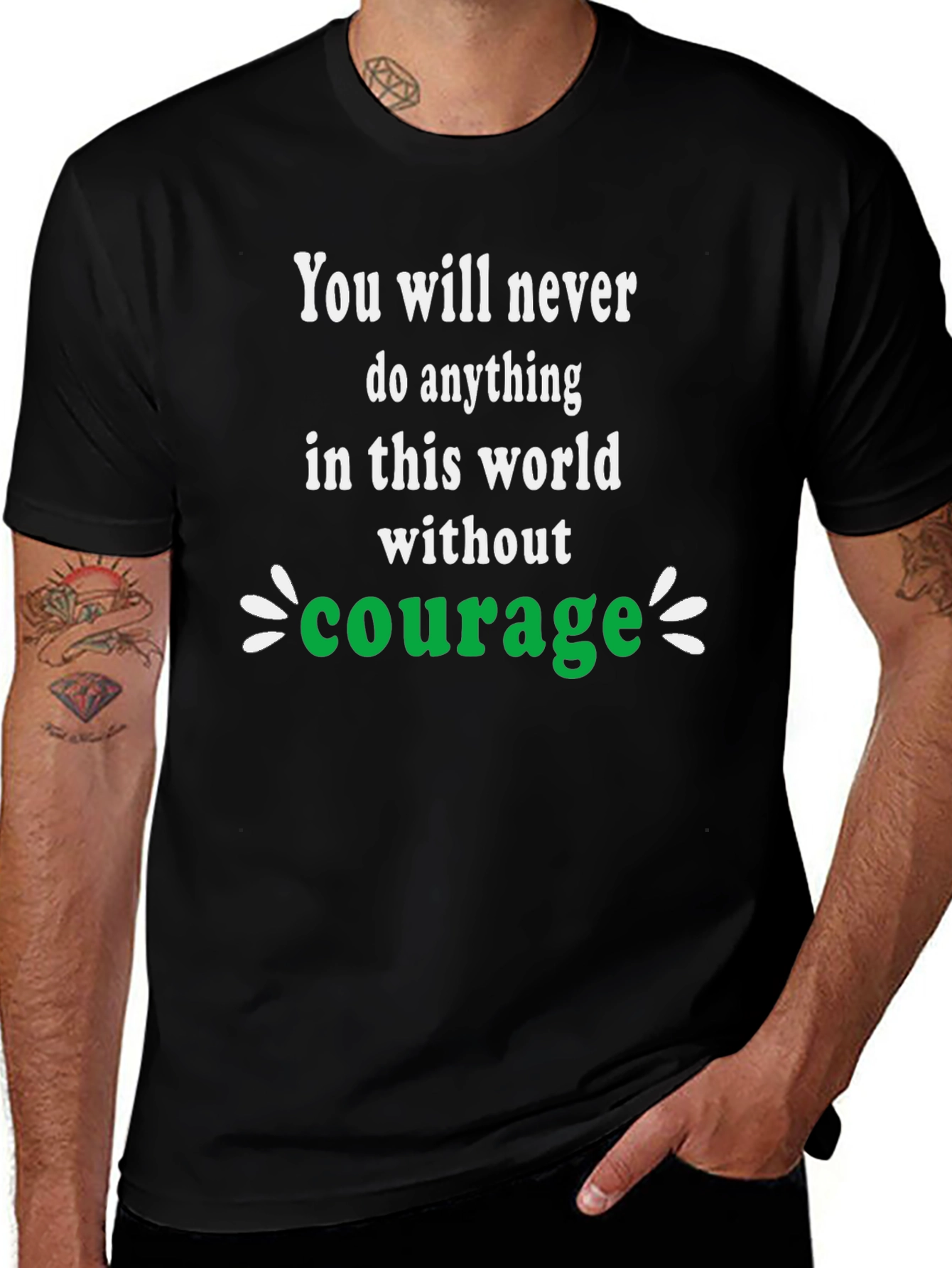 Variant 27 of Courage Graphic Tee - Motivational T-Shirt