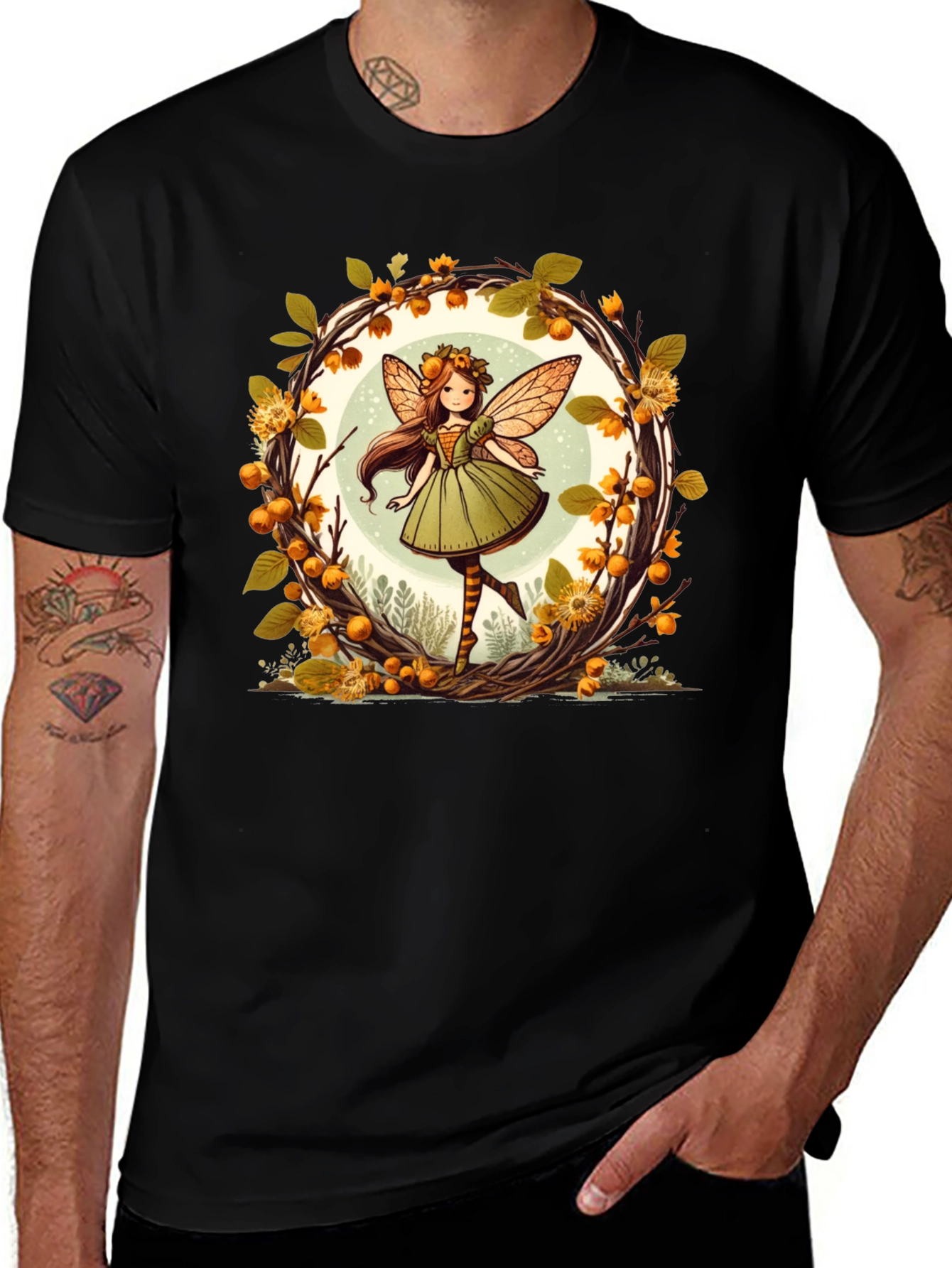 Variant 14 of Autumn Fairy Graphic Tee - Whimsical Fall T-Shirt