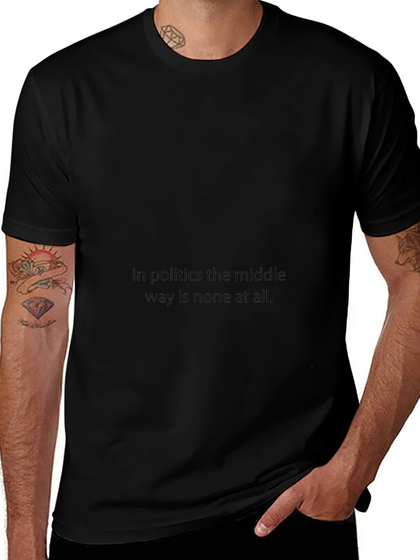 Variant 8 of Political Statement Black T-Shirt for Men