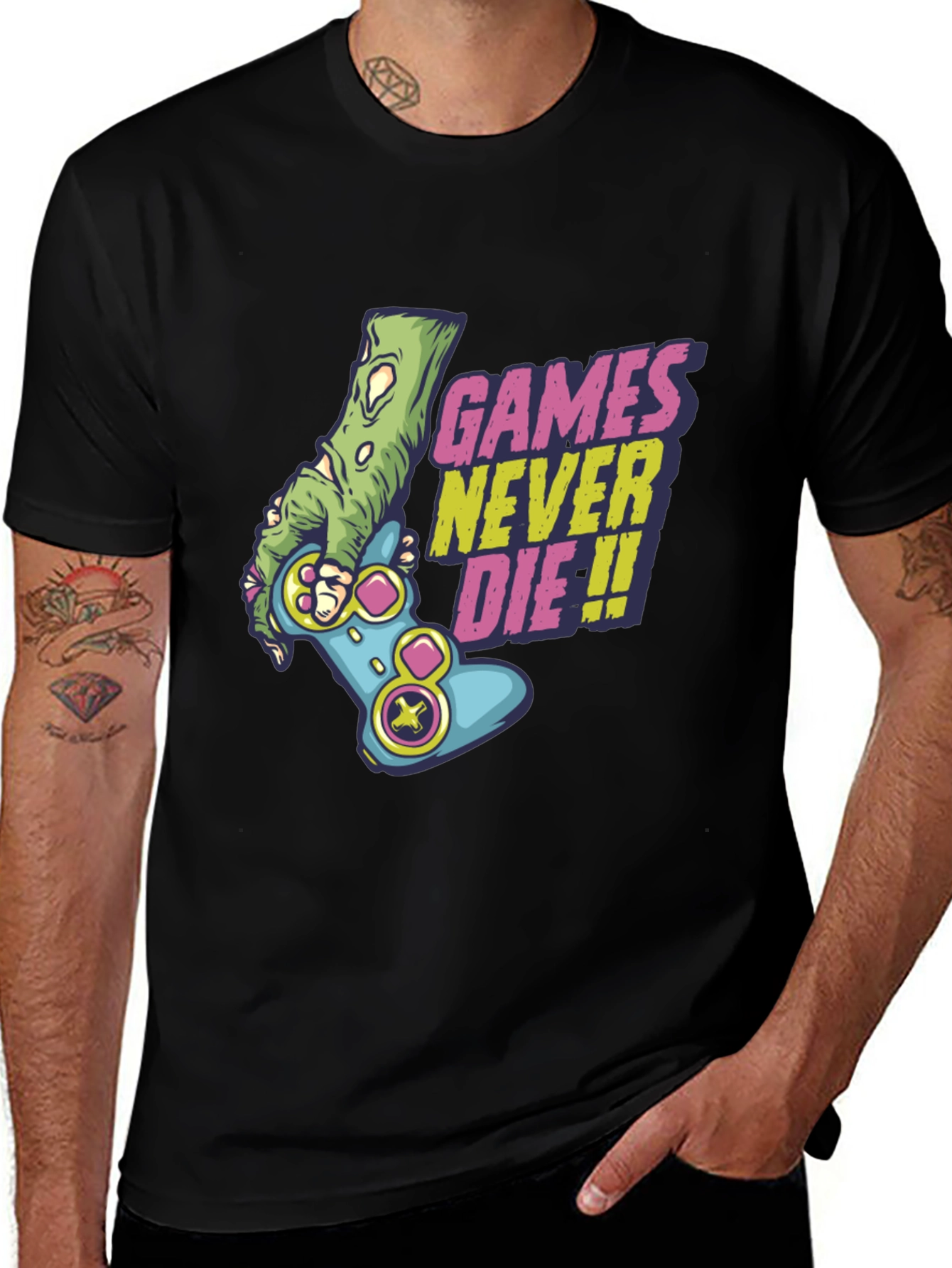 Variant 18 of Games Never Die Graphic T-Shirt