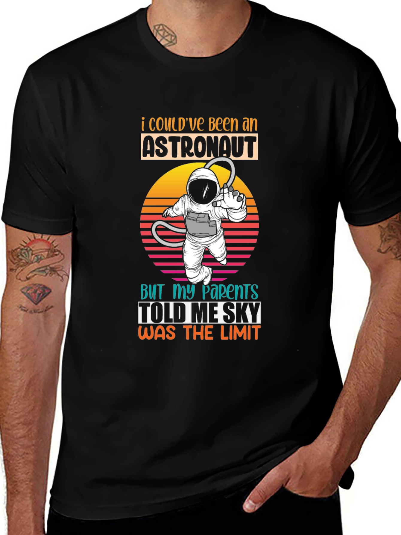 Variant 3 of Astronaut Sky Limit Graphic Tee