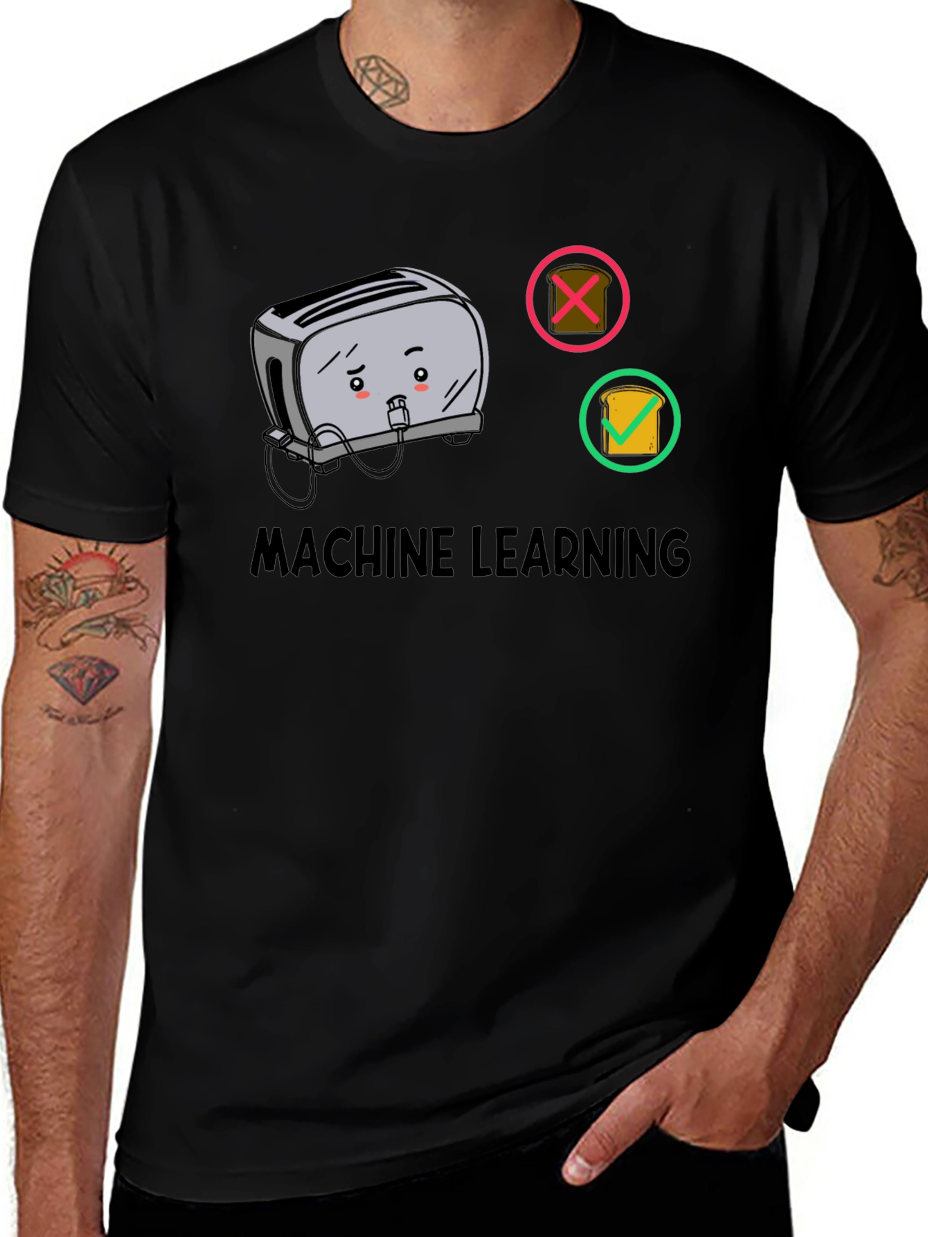 Variant 26 of Machine Learning Toaster T-Shirt
