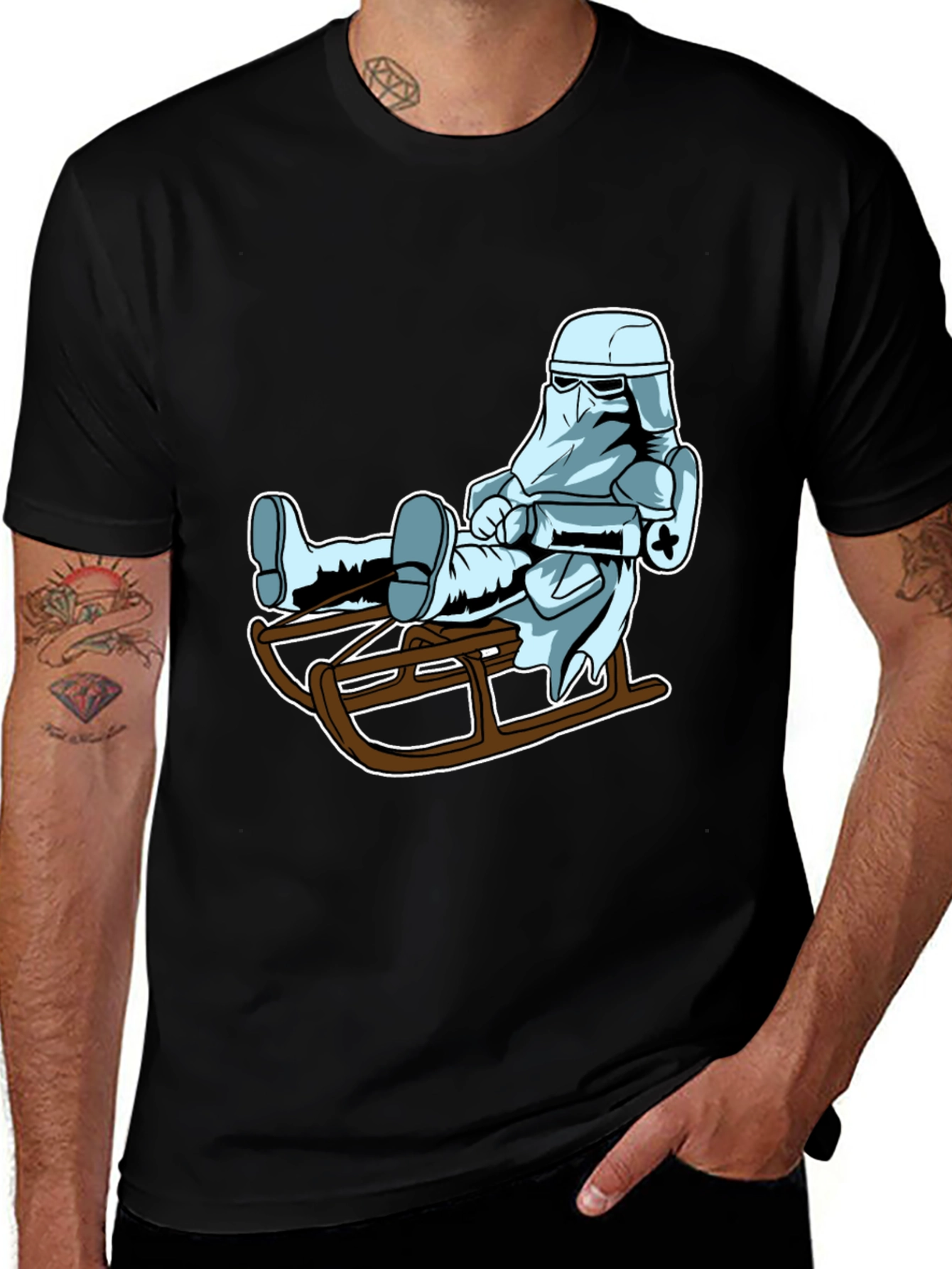 Variant 8 of Cool Stormtrooper Sledding Graphic Tee